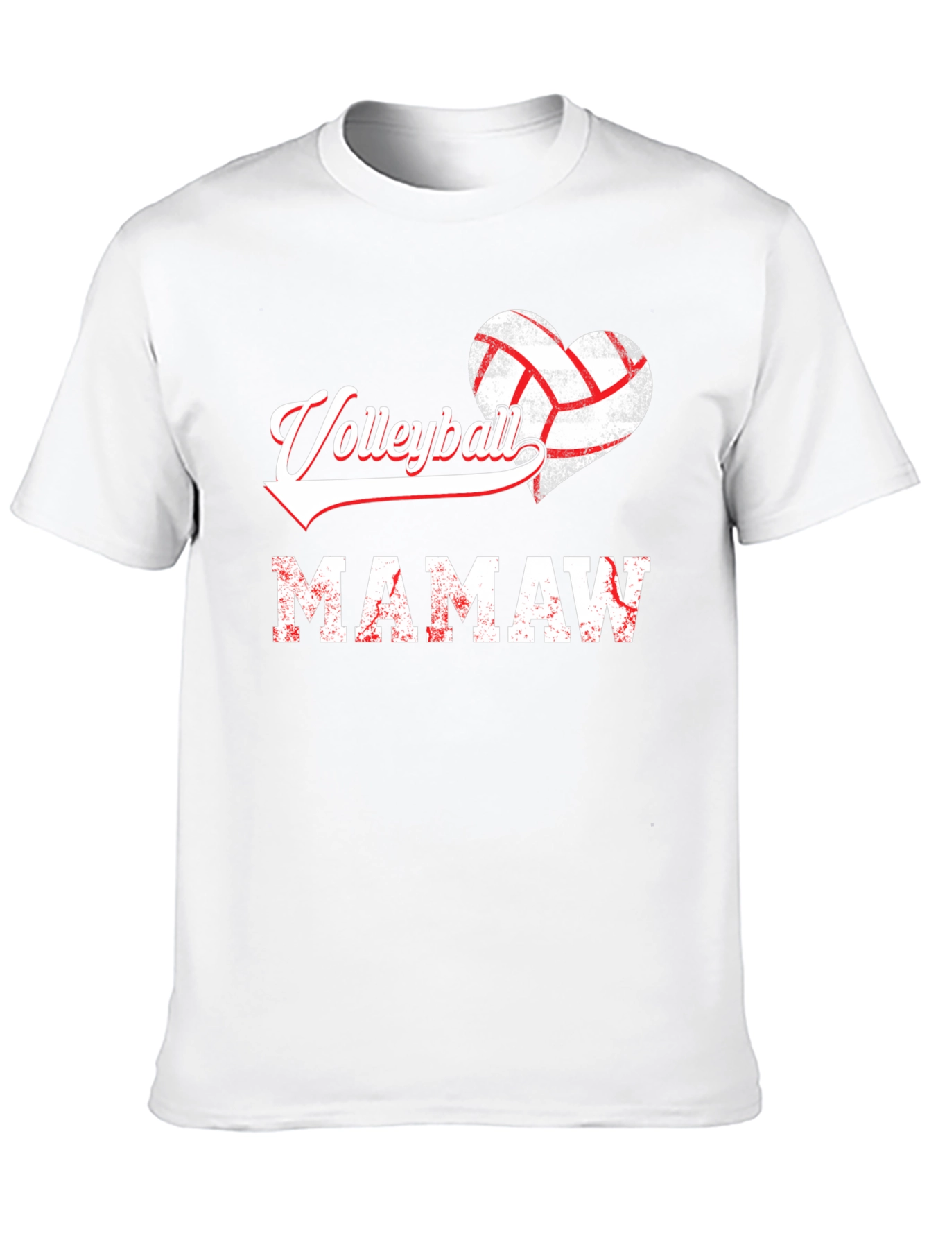 Volleyball Mamaw Heart Graphic Tee