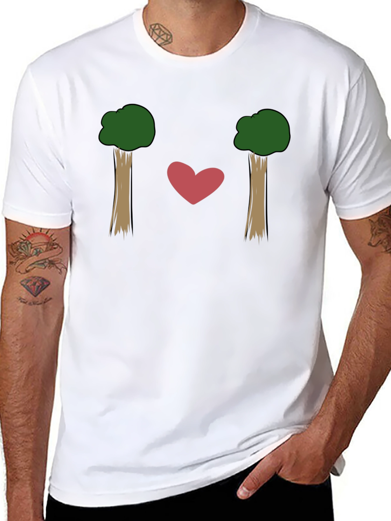 Nature Lover Tree Heart Graphic Tee