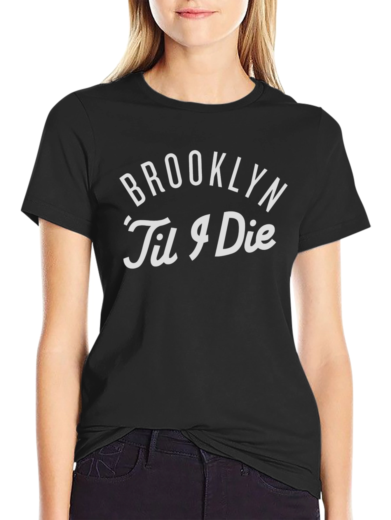 Brooklyn Til I Die Black Graphic T-Shirt