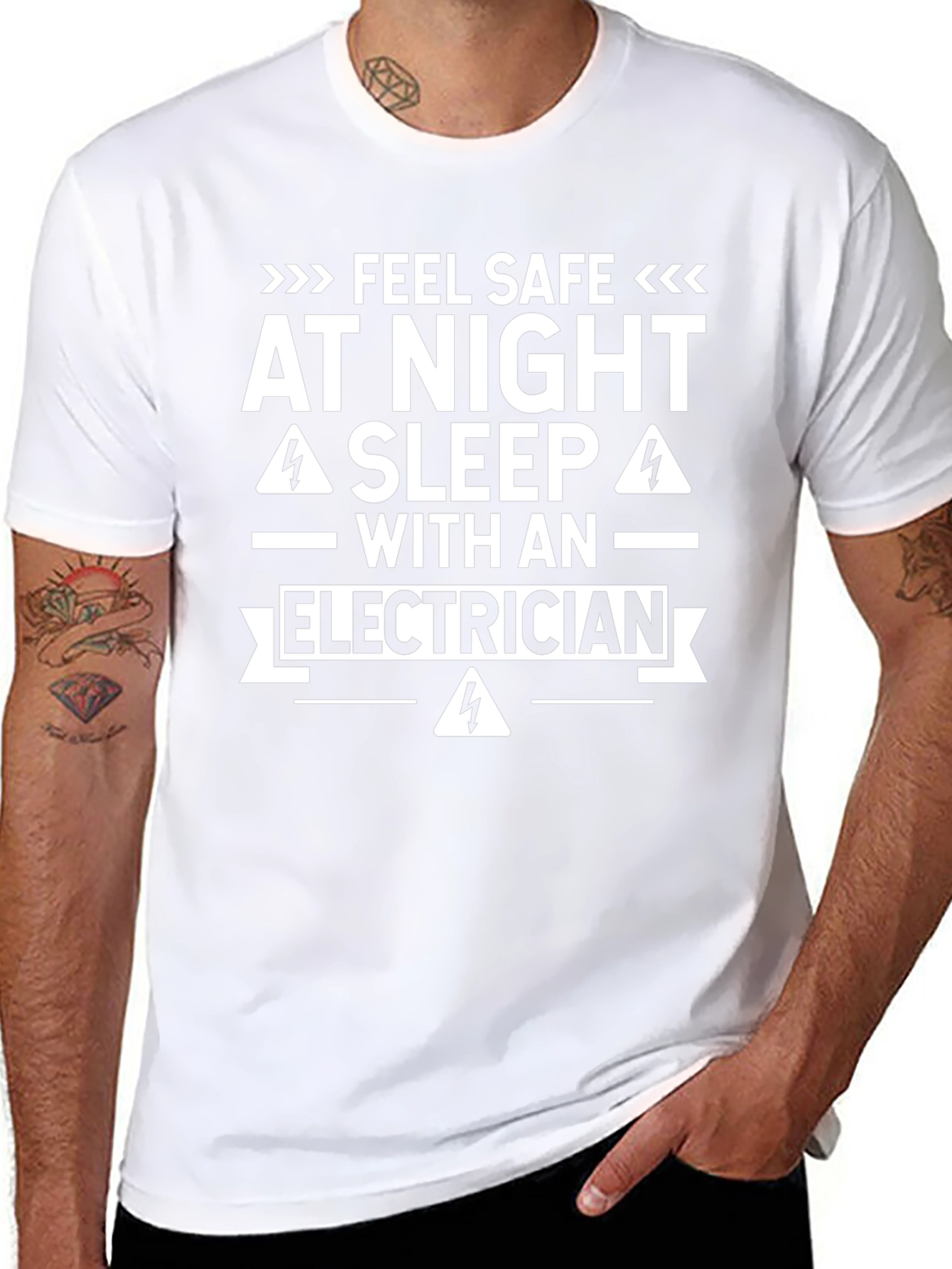 Feel Safe At Night Electrician T-Shirt