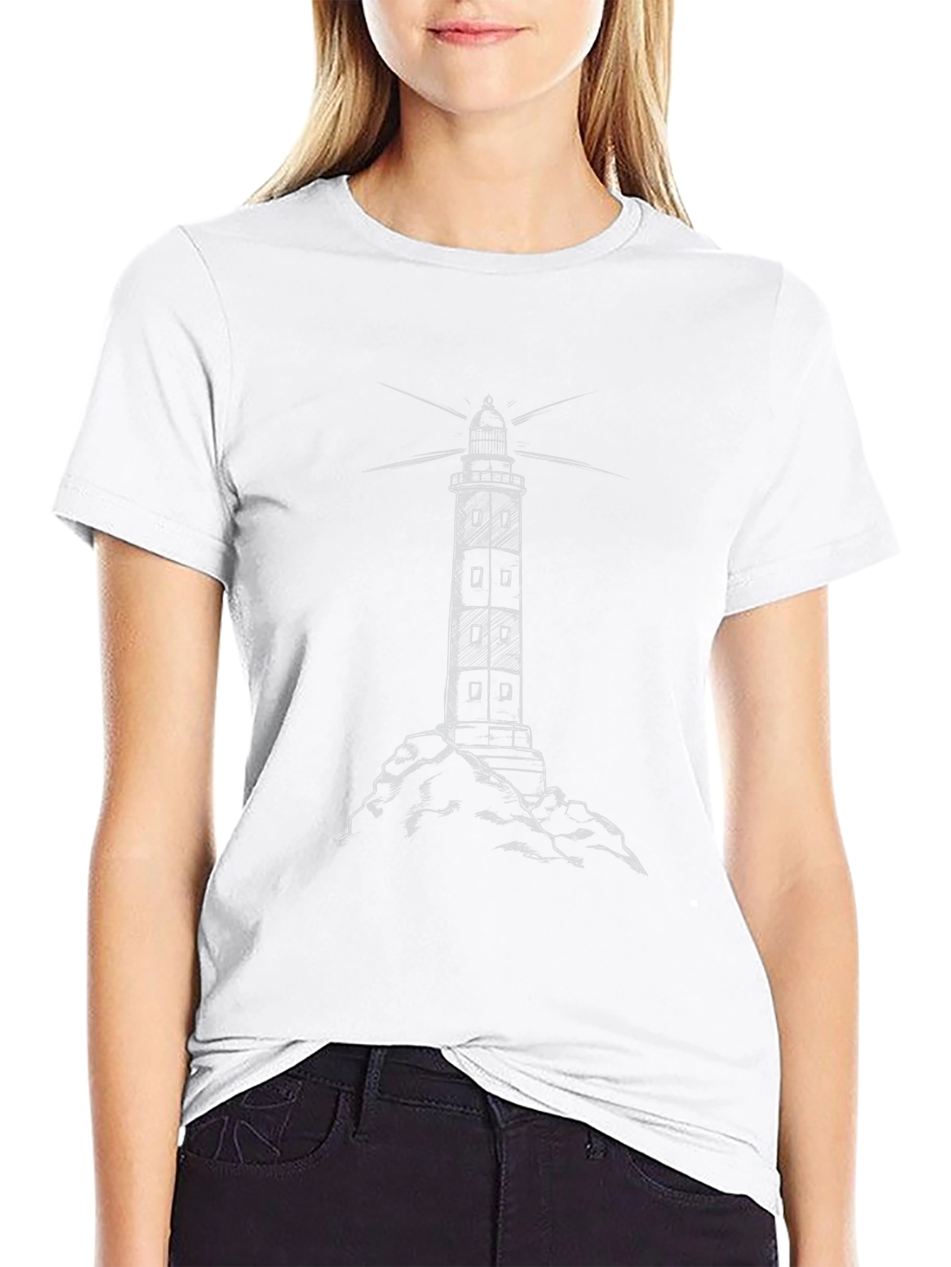 Lighthouse Graphic Tee - Mens Black T-Shirt