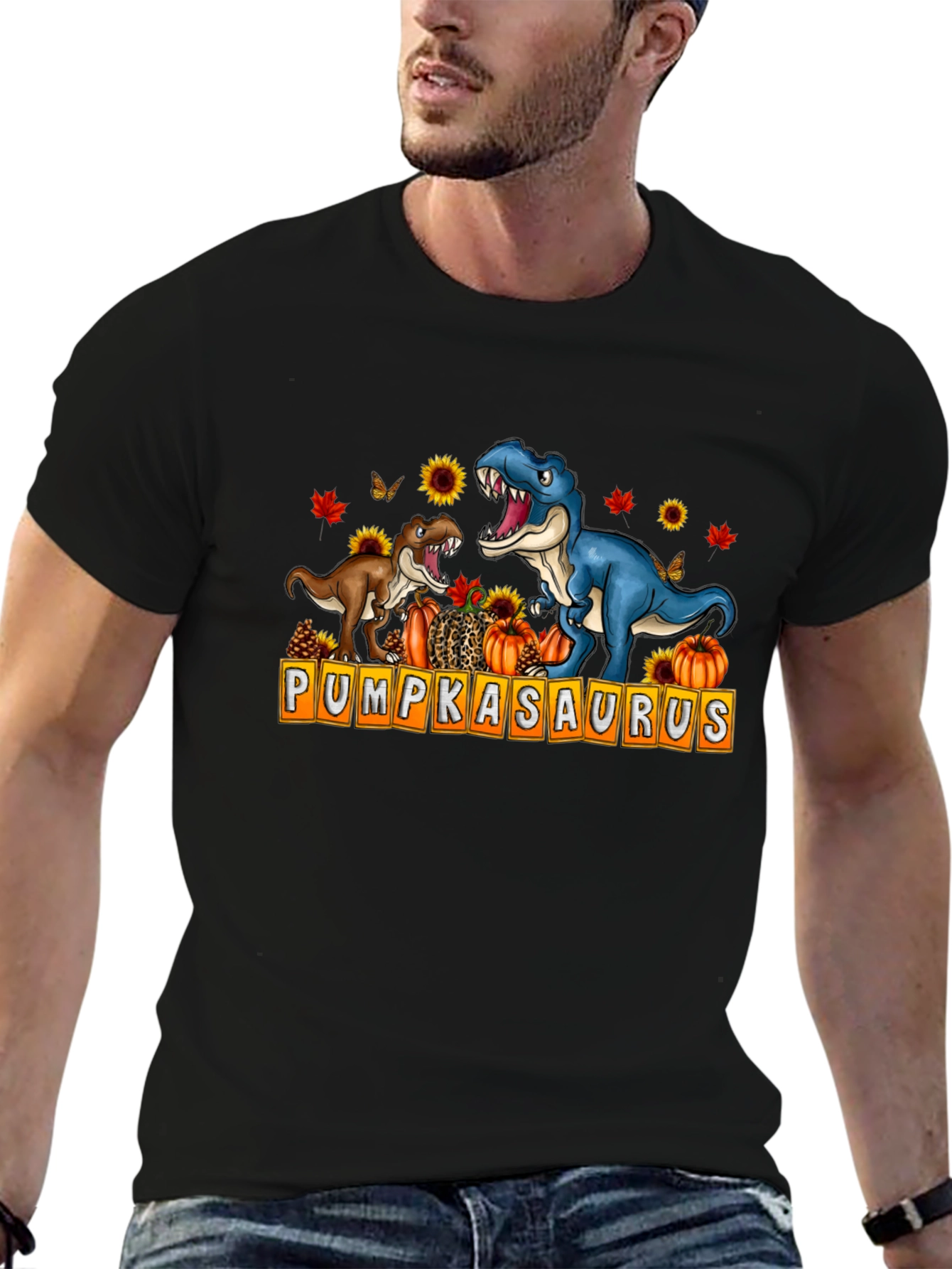 Pumpkasaurus T-Shirt - Dinosaur Pumpkin Fall Design