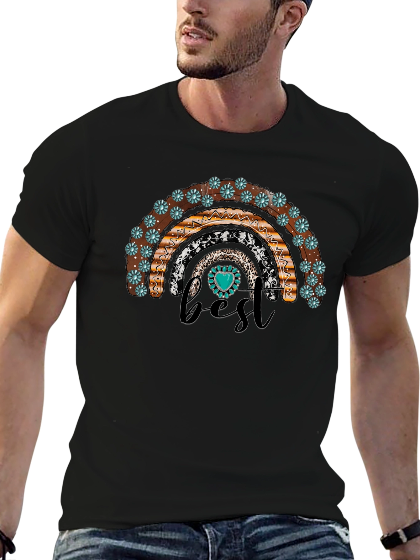 Boho Rainbow Best Graphic T-Shirt