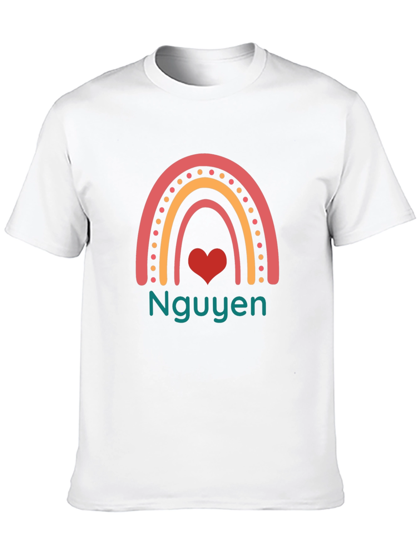 Nguyen Rainbow Heart Black T-Shirt