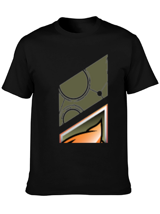 Graphic Print Black T-Shirt - Cool Design