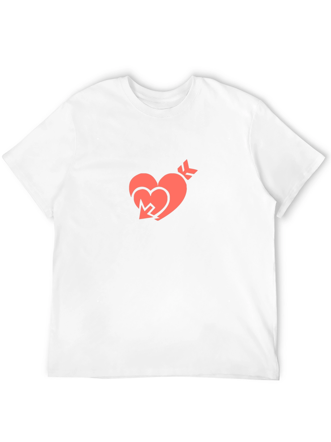Heart Arrow Graphic Tee - Stylish Black T-Shirt