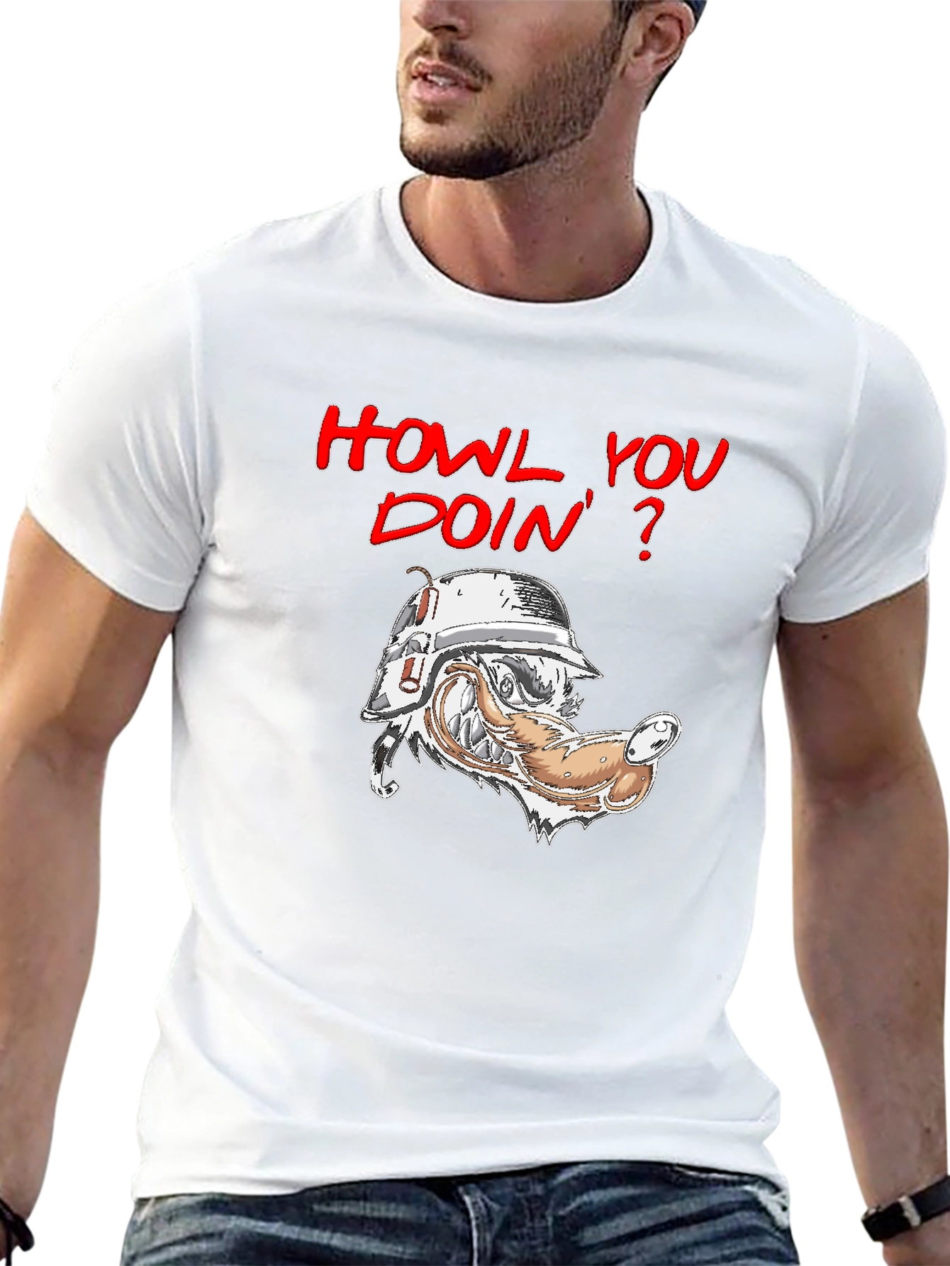 Howl You Doin T-Shirt - Wolf Humor