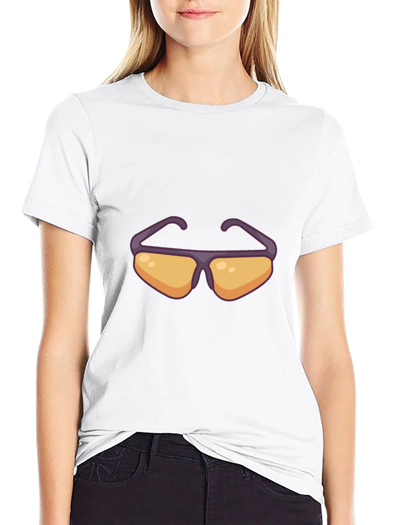 Sunglasses Graphic Black Tee - Cool & Casual