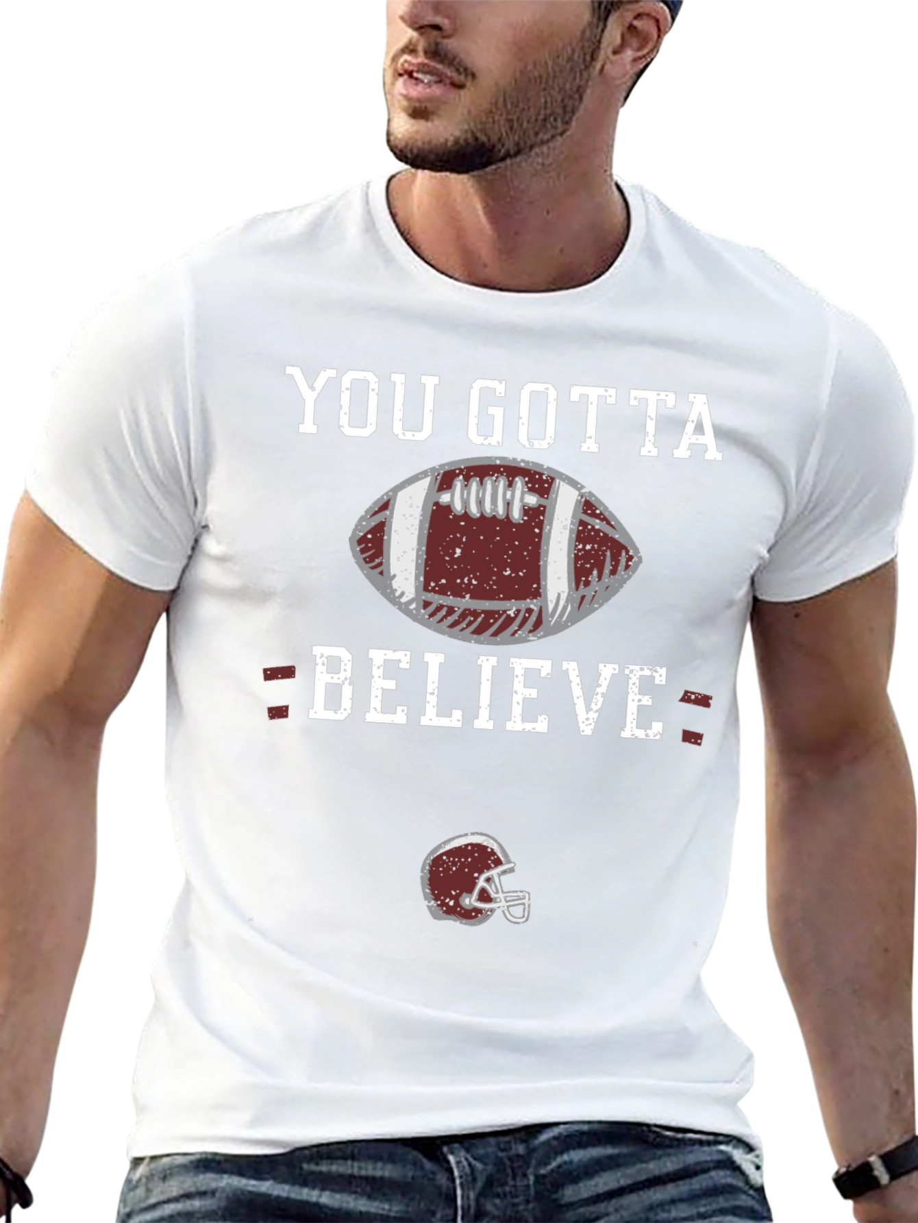 You Gotta Believe Football Graphic T-Shirt
