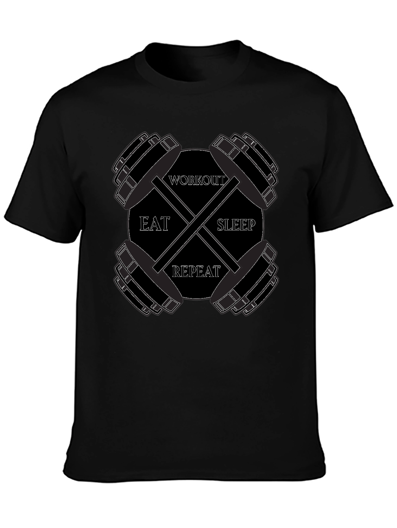 Eat Sleep Workout Repeat Gym T-Shirt
