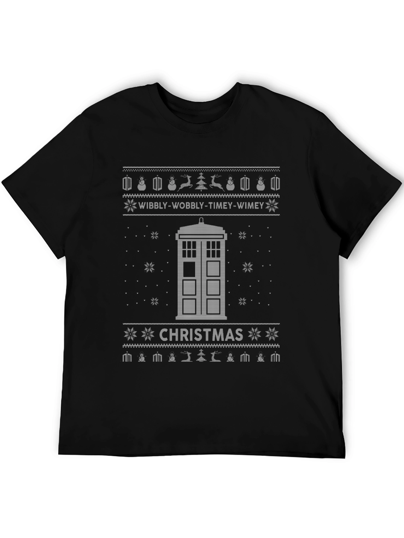 Doctor Who Christmas TARDIS Ugly Sweater T-Shirt