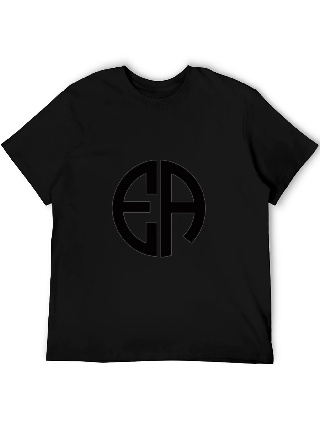 Stylish Black T-Shirt with Unique Circle Design