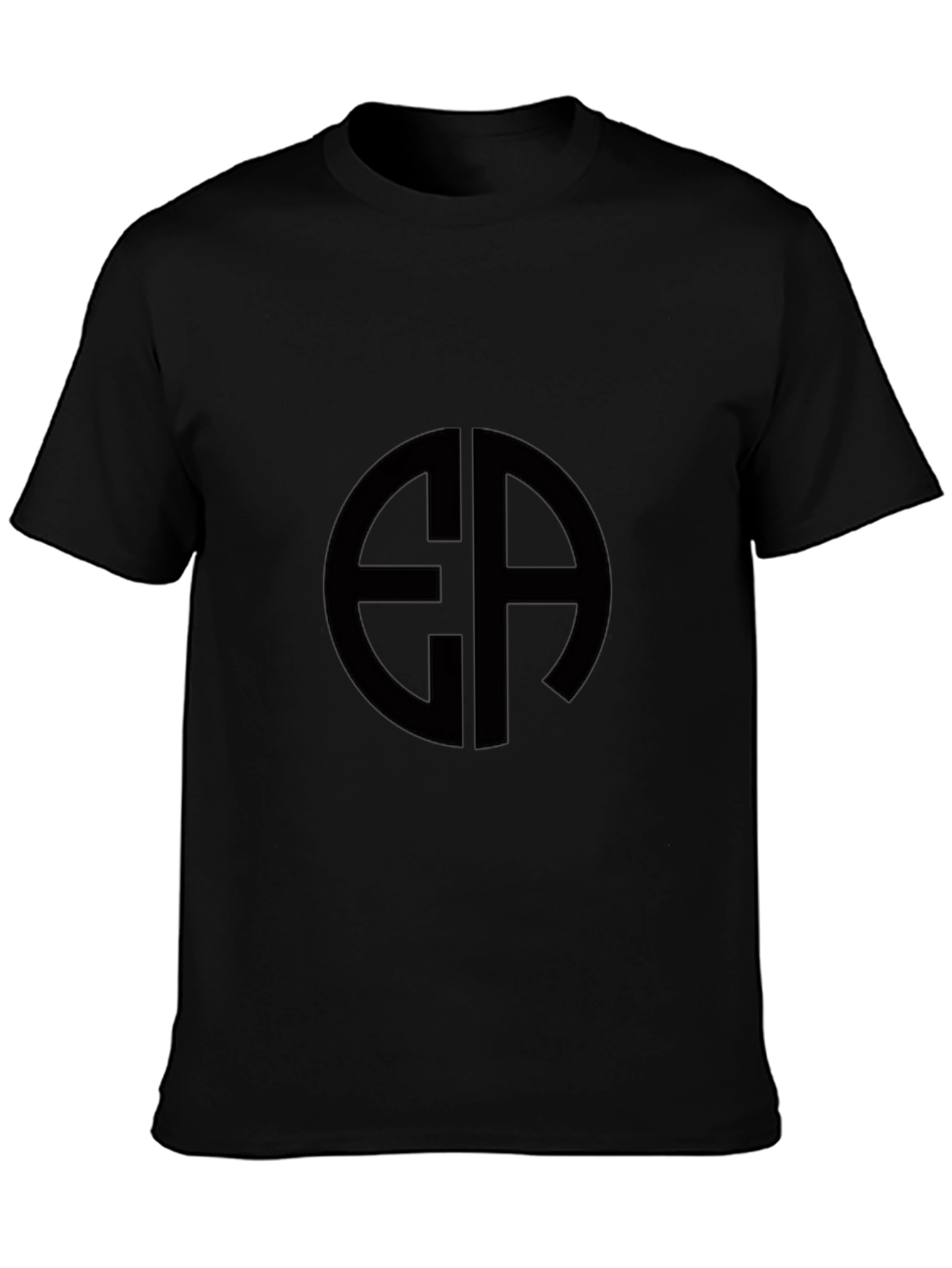 Stylish Black T-Shirt with Unique Circle Design