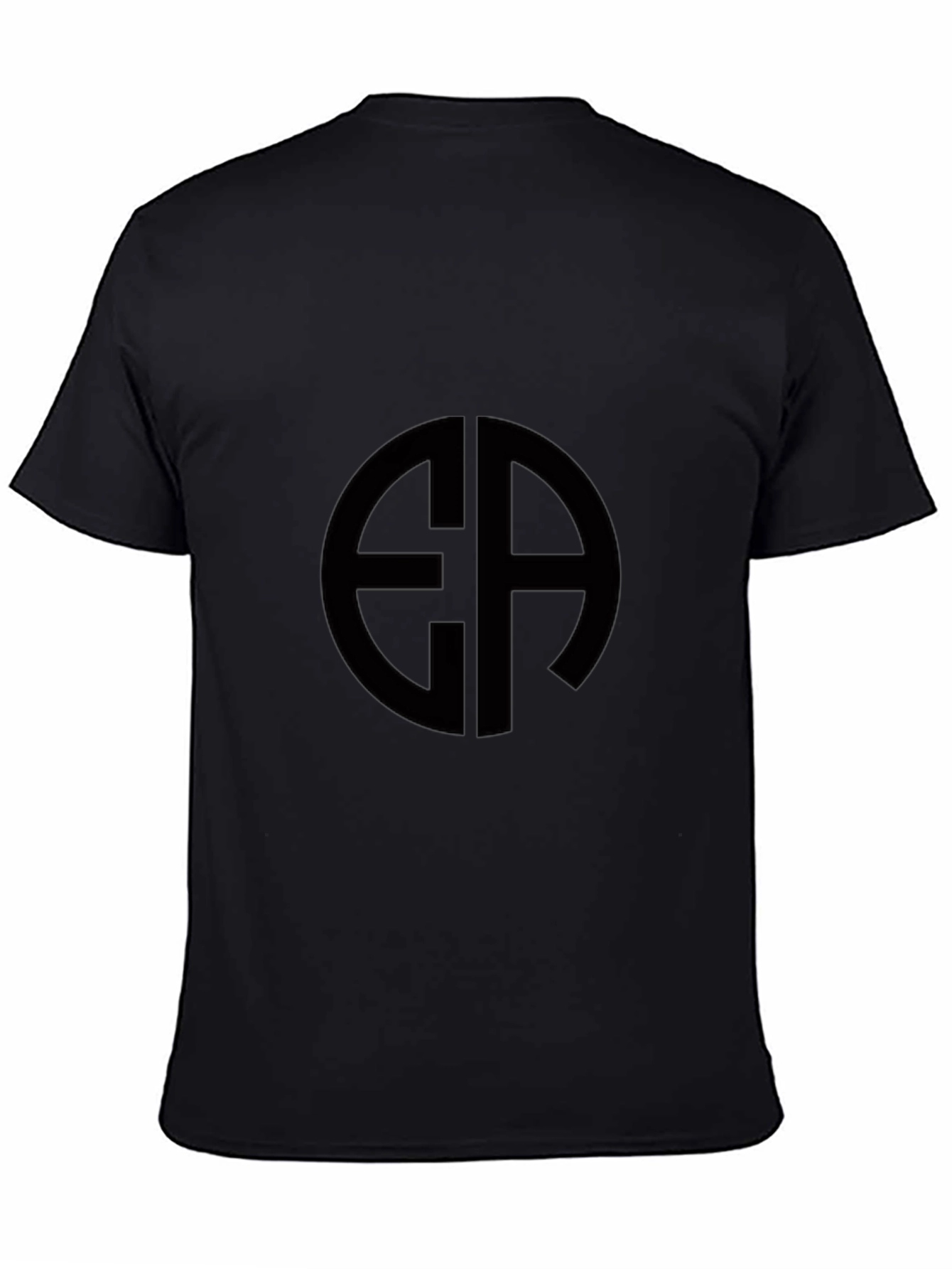 Stylish Black T-Shirt with Unique Circle Design