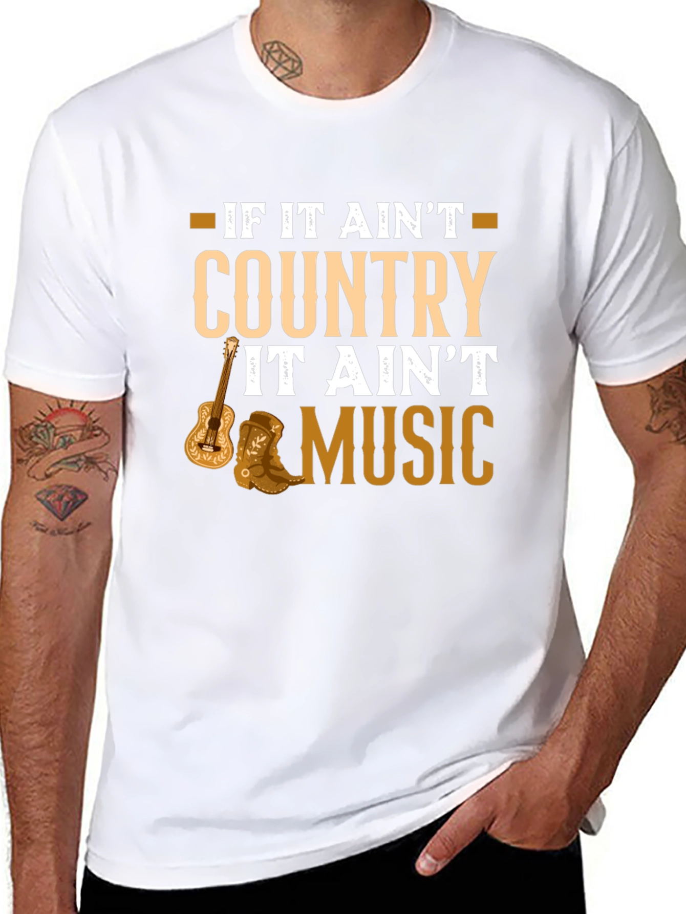 Country Music T-Shirt - Black Graphic Tee