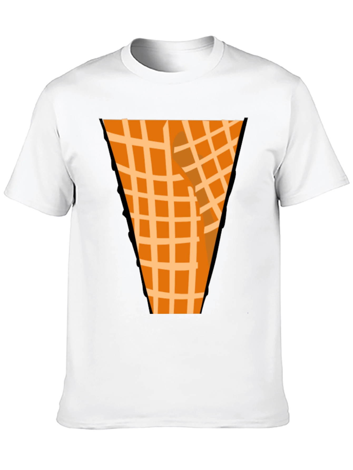 Novelty Waffle Cone Graphic T-Shirt