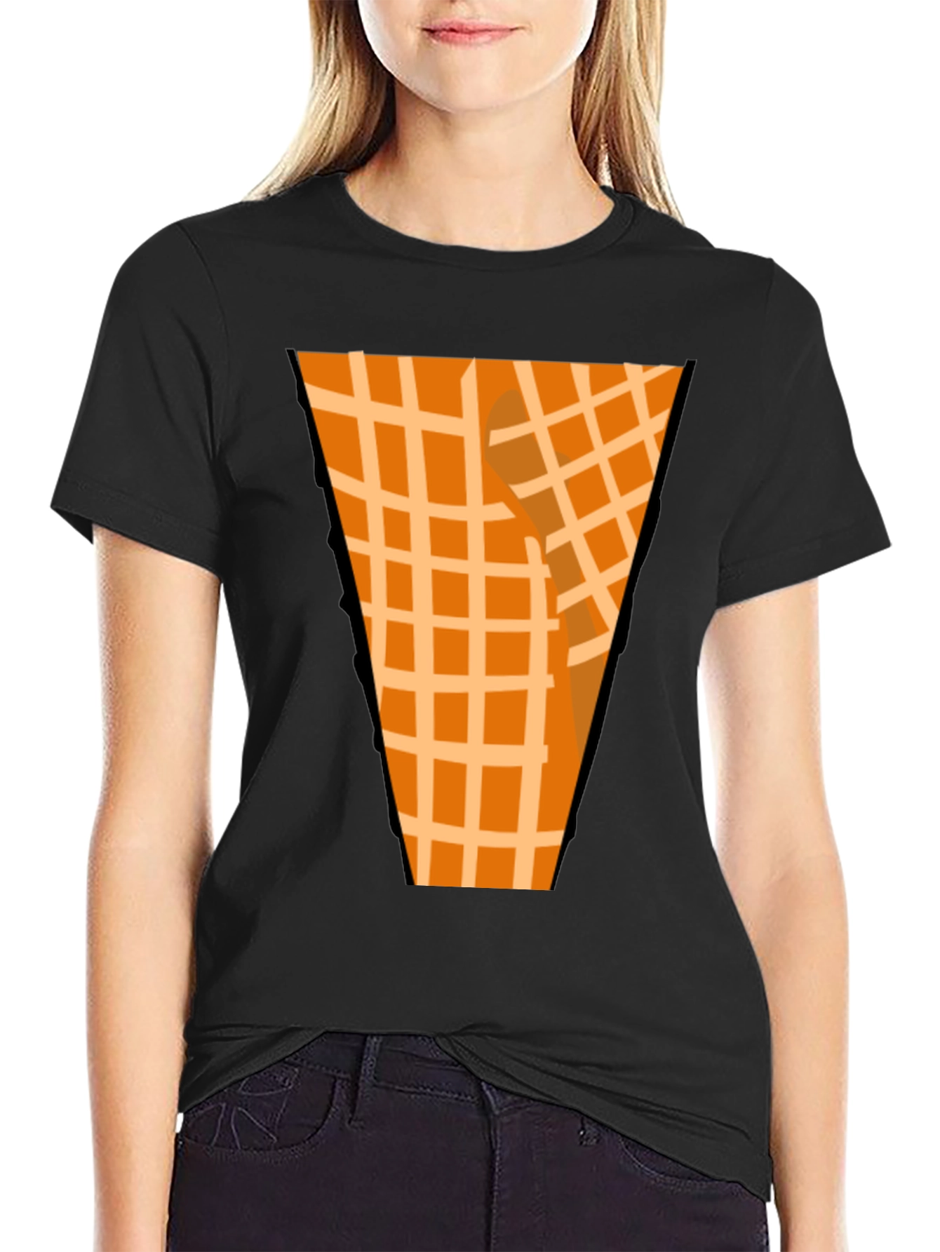 Novelty Waffle Cone Graphic T-Shirt