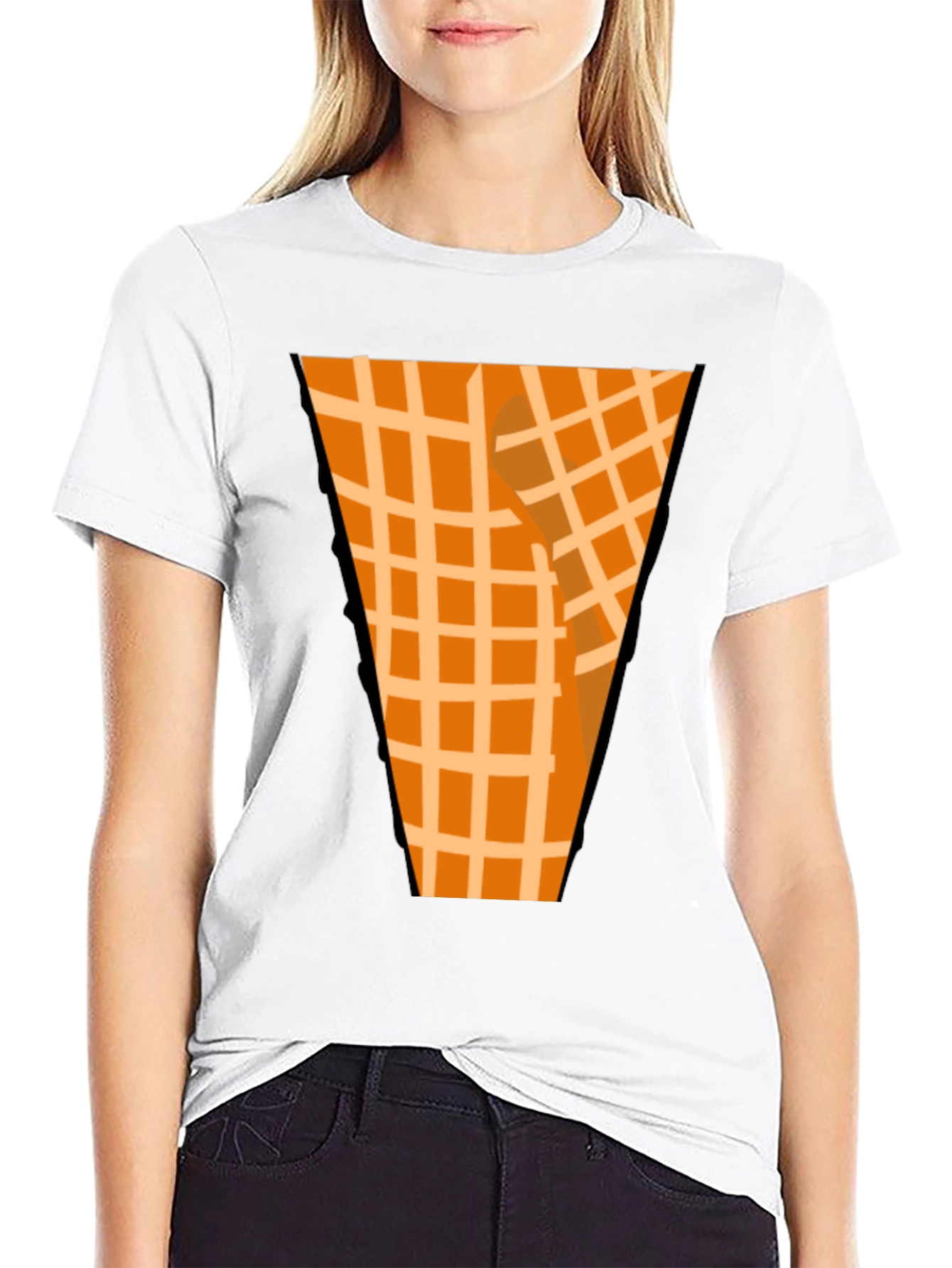 Novelty Waffle Cone Graphic T-Shirt