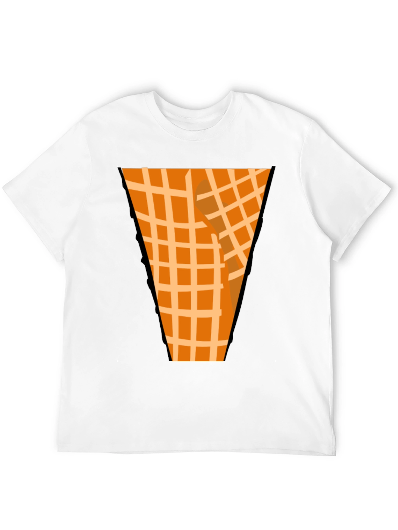 Novelty Waffle Cone Graphic T-Shirt