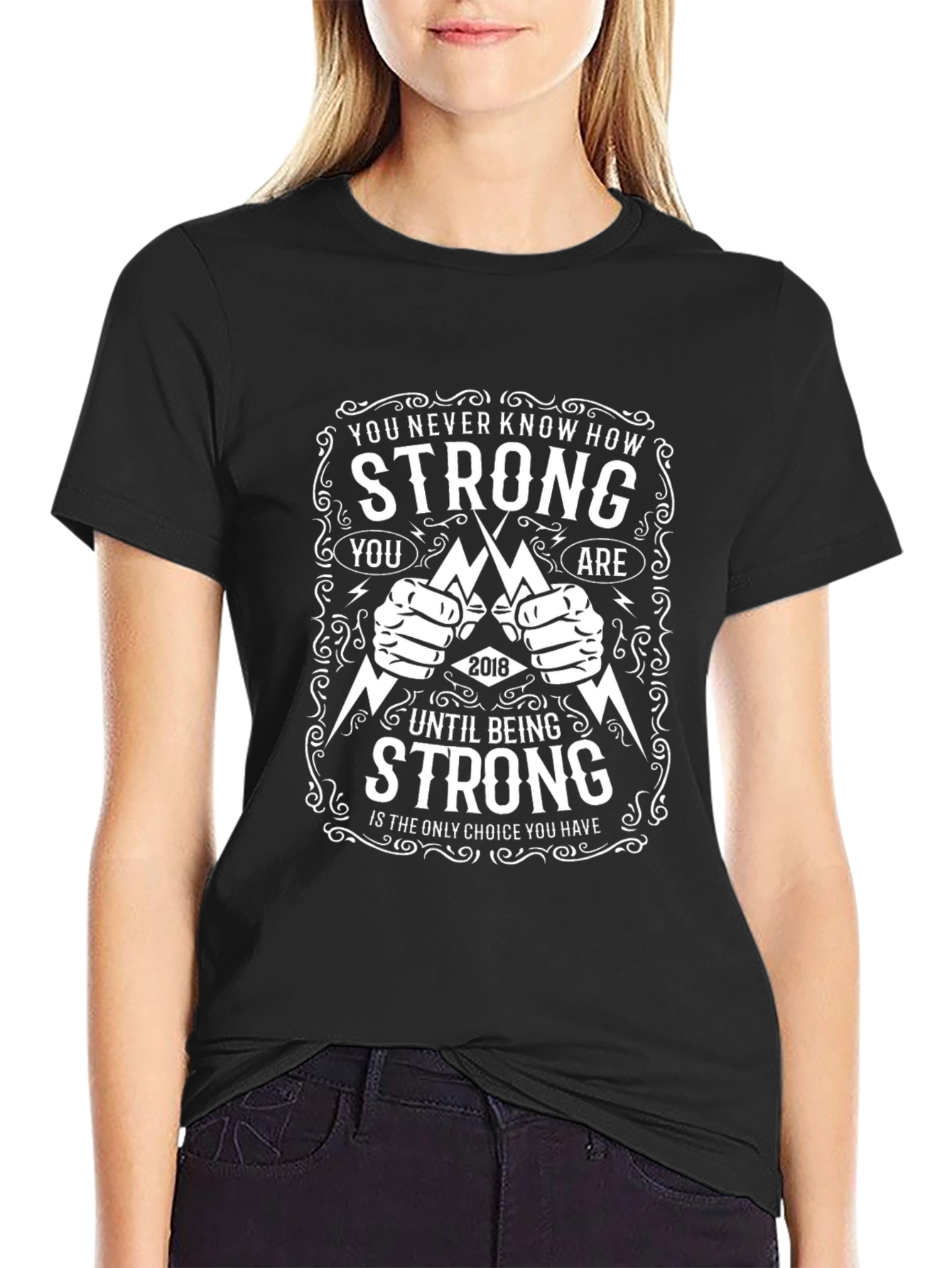 Strong Graphic T-Shirt - Motivational Design