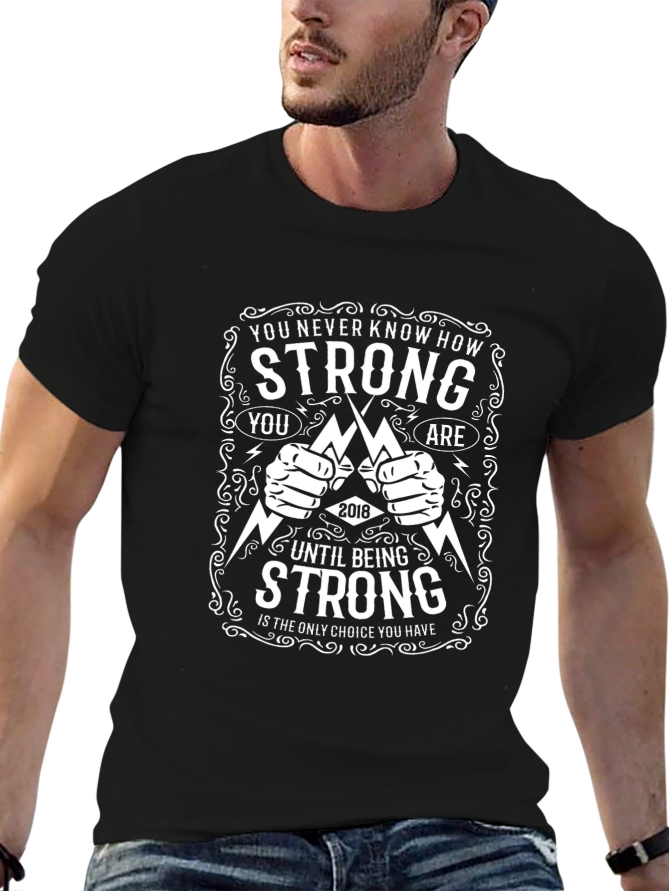 Strong Graphic T-Shirt - Motivational Design