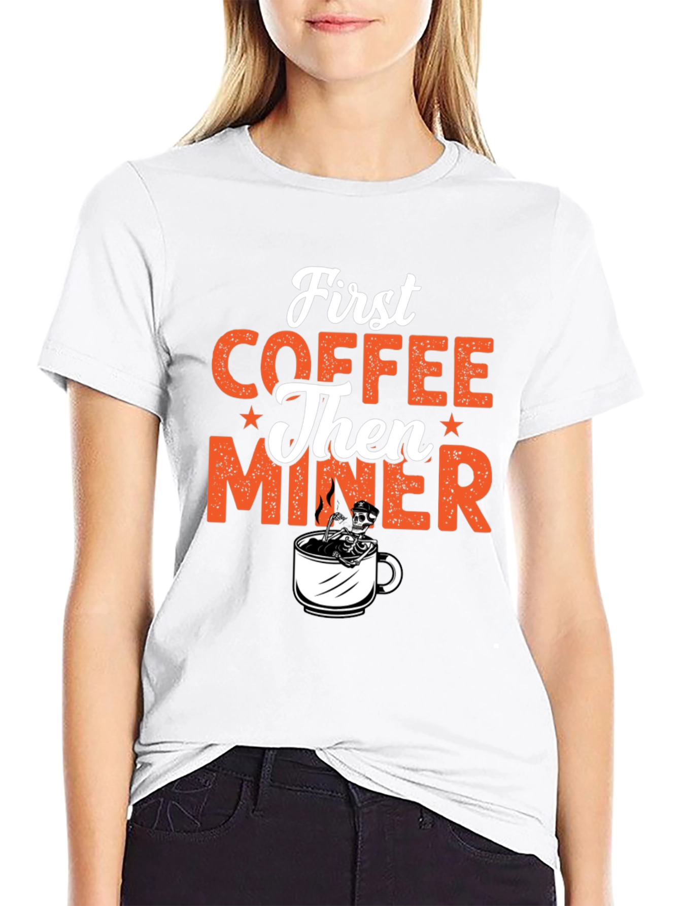Coffee Then Miner Graphic T-Shirt