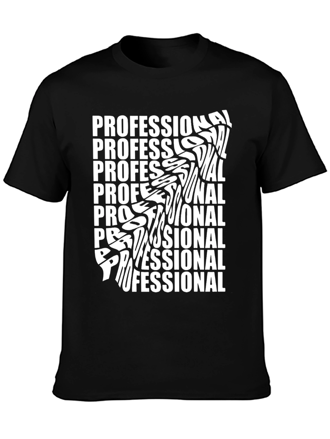 Professional Tee - Distorted Typography T-Shirt