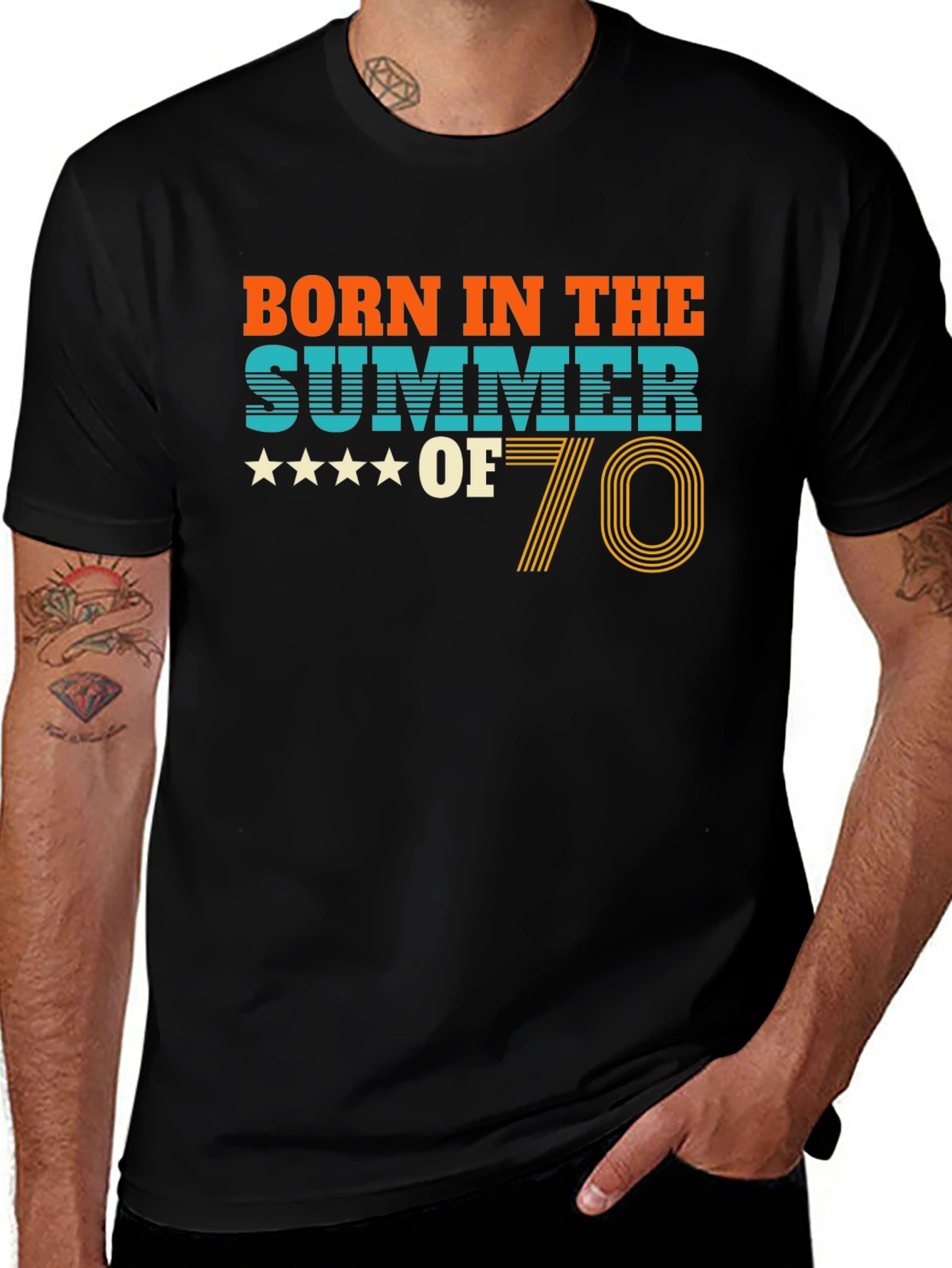 Born in the Summer of 70 Retro T-Shirt
