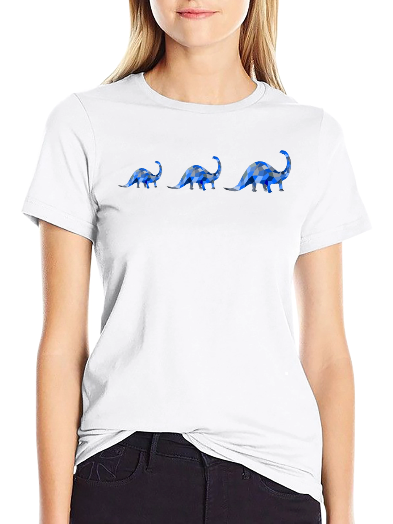 Dinosaur Pattern Black T-Shirt