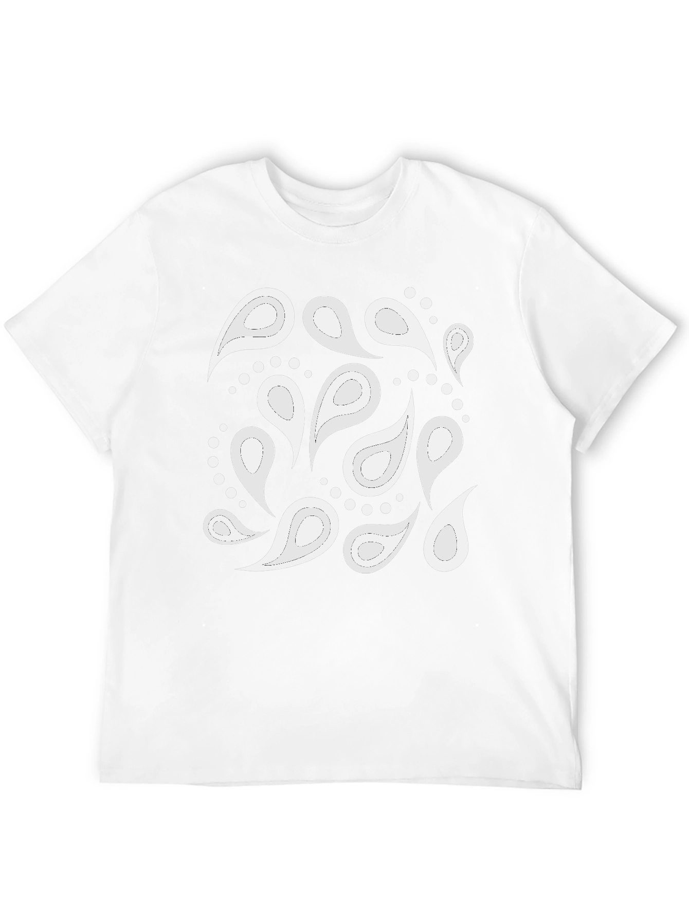 Black Paisley Patterned T-Shirt - Casual Style