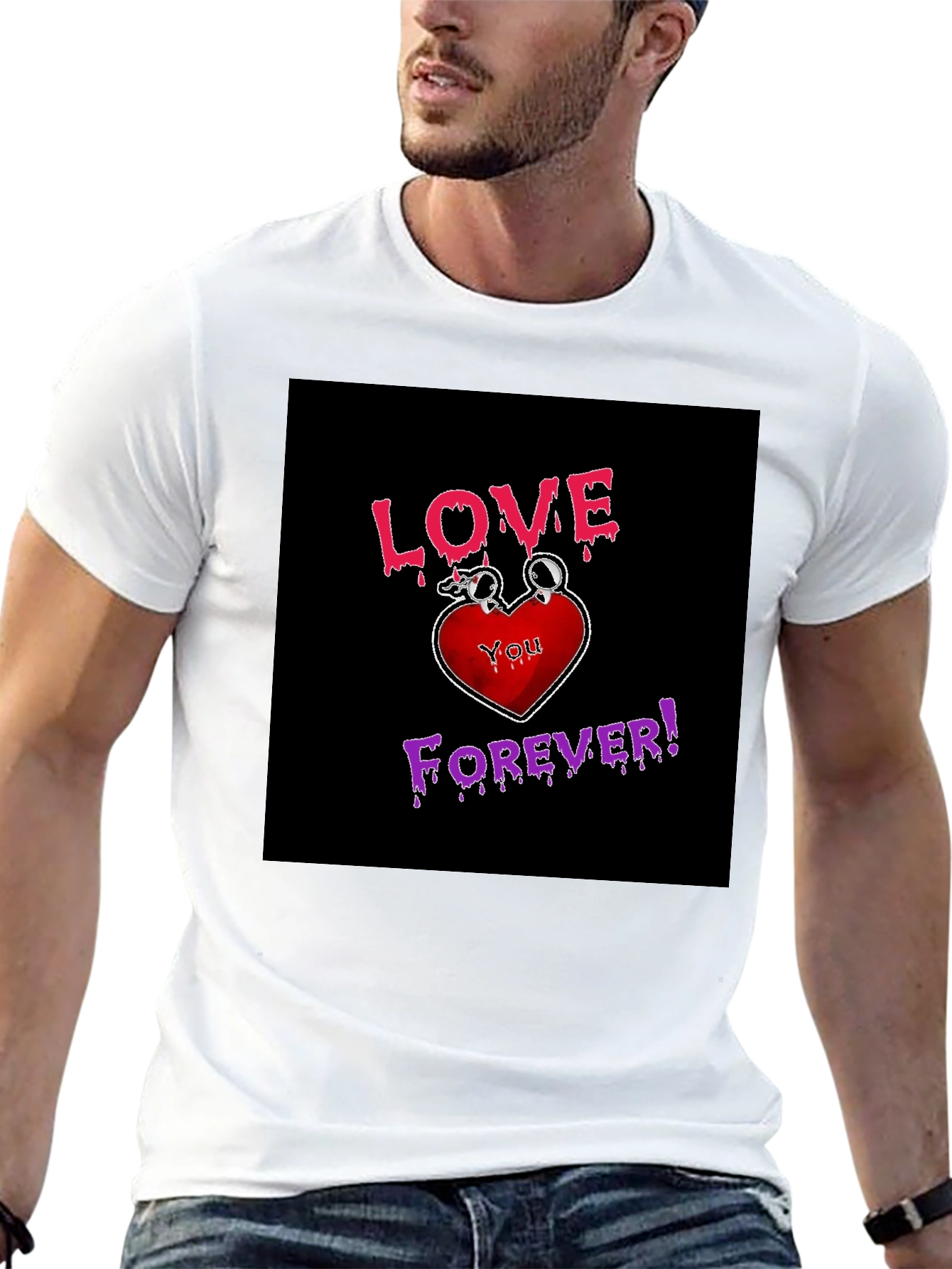 Love You Forever Graphic Tee - Black