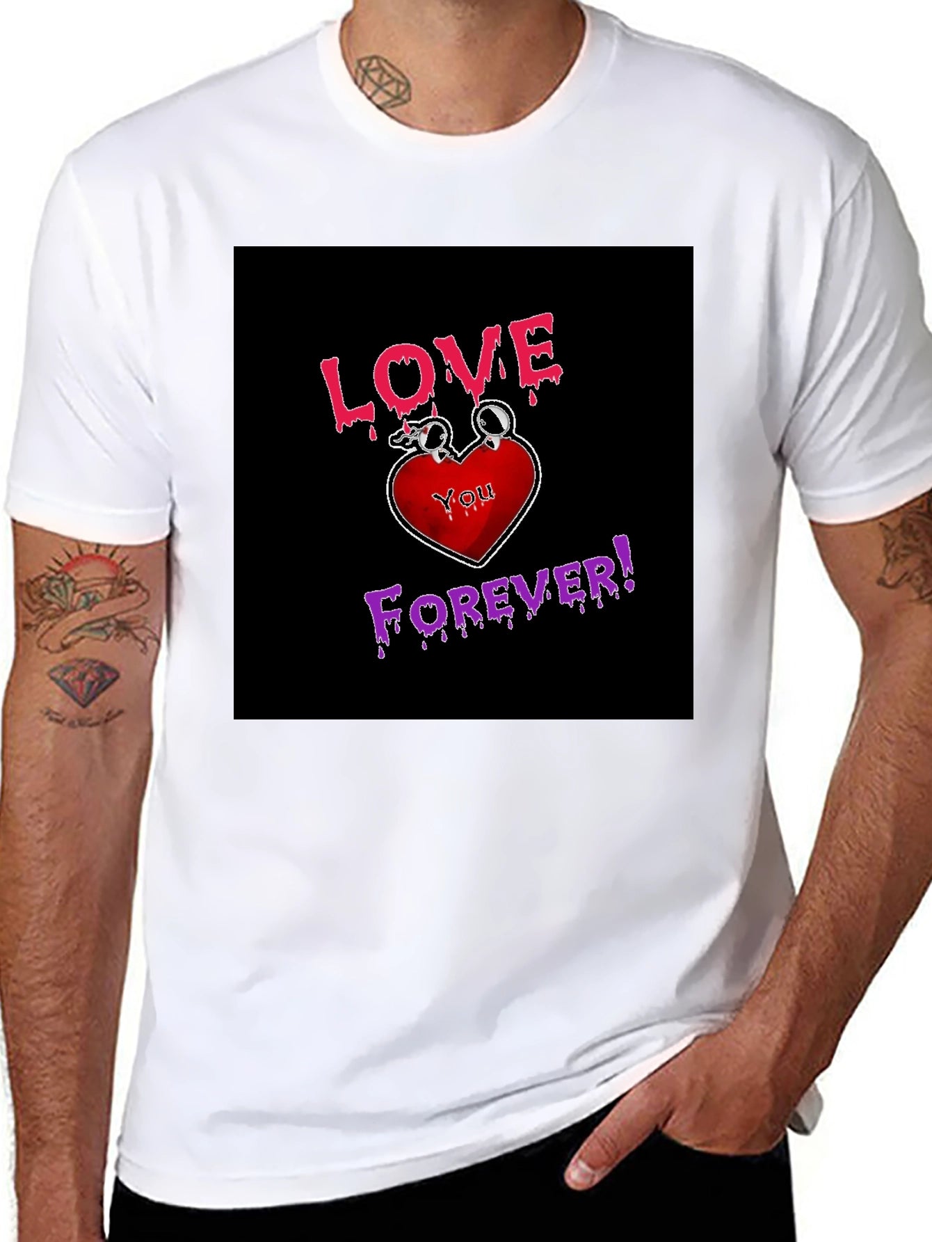 Love You Forever Graphic Tee - Black