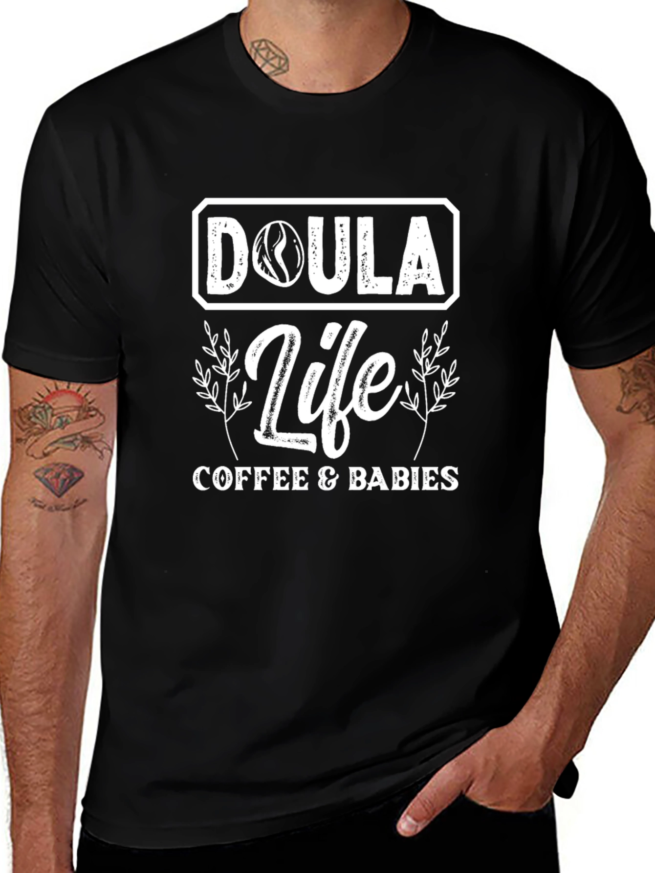 Doula Life Coffee & Babies Graphic T-Shirt