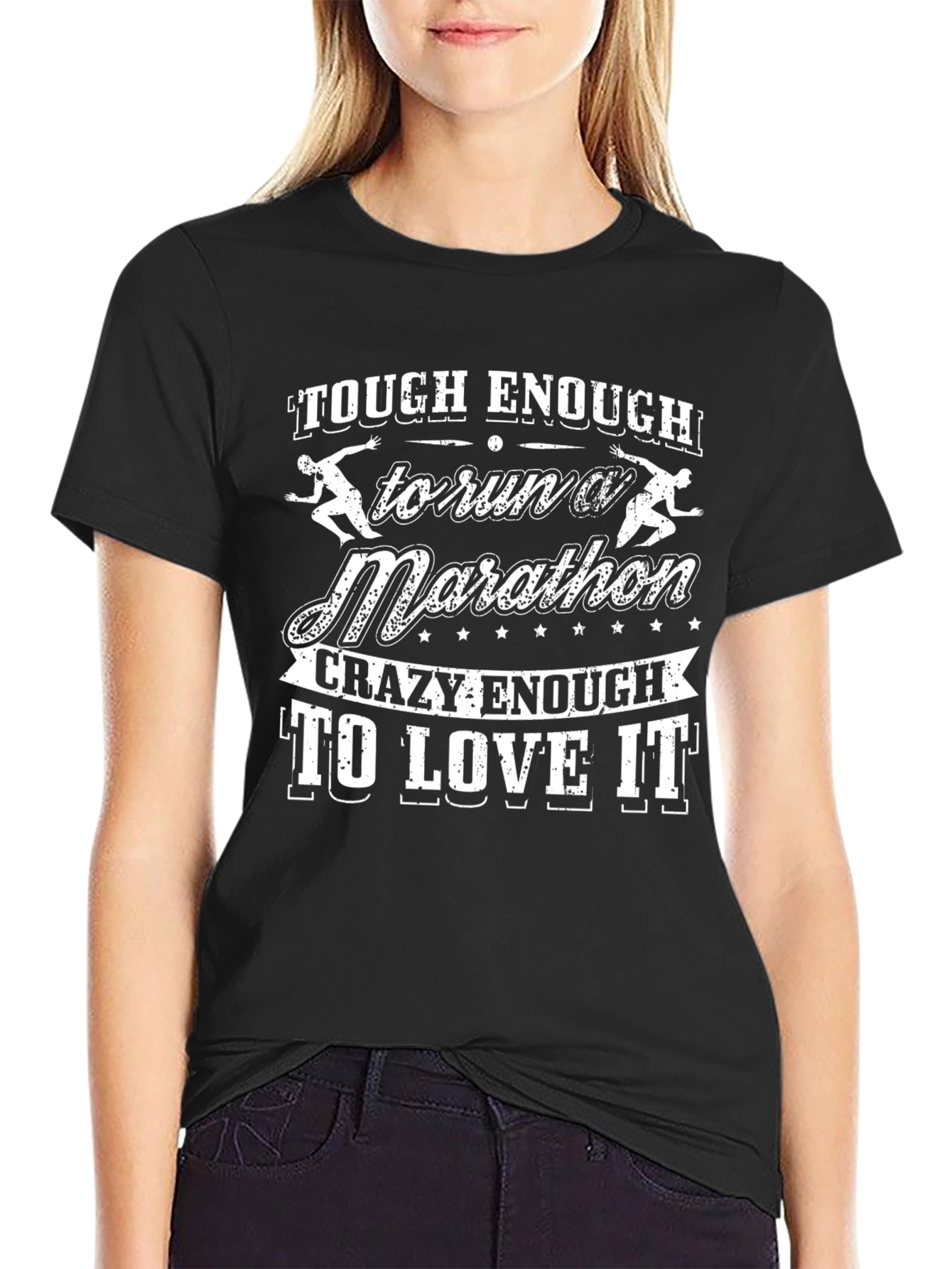 Tough Enough Marathon Runner Graphic Tee