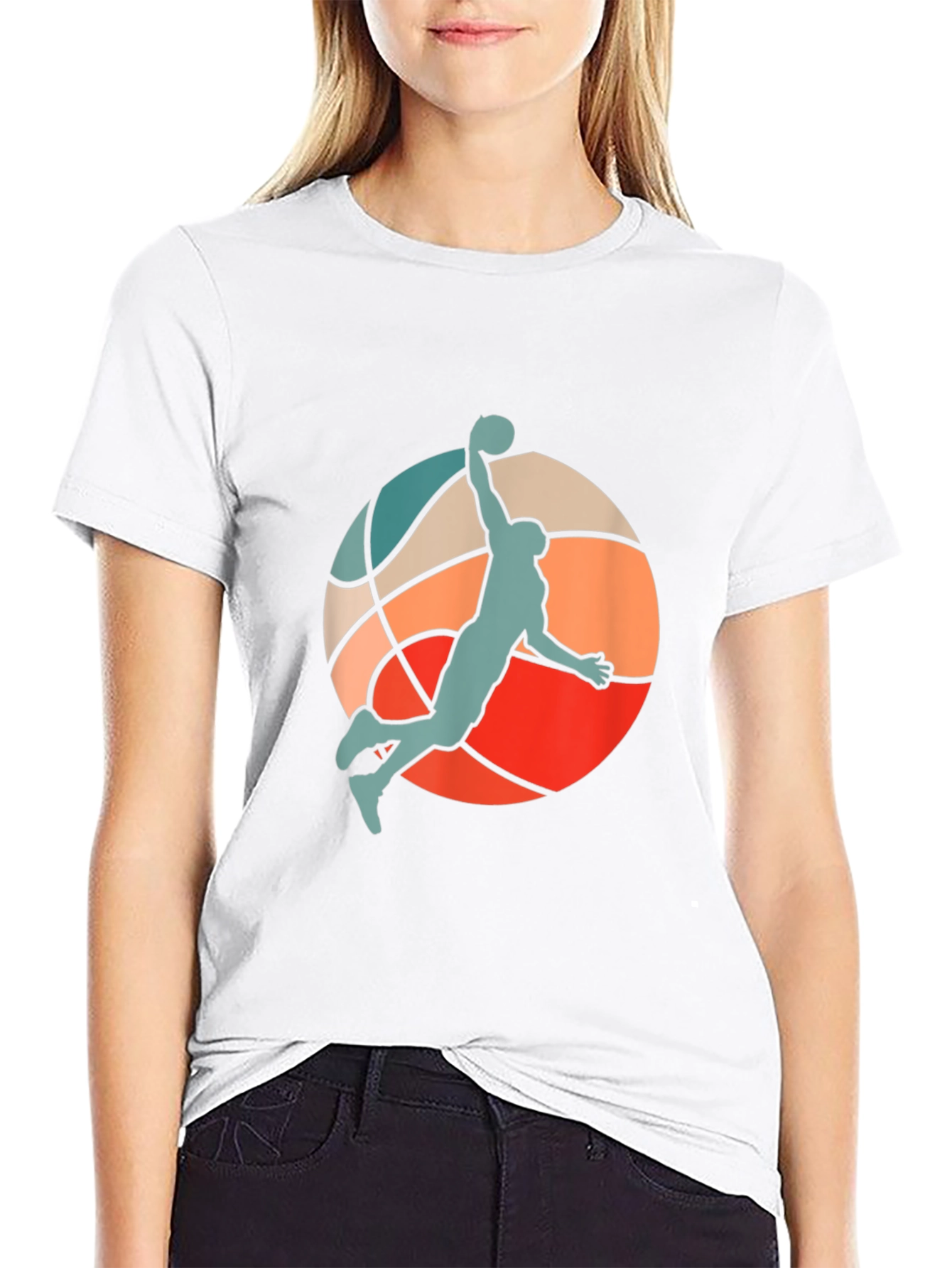 Retro Basketball Slam Dunk Graphic Tee