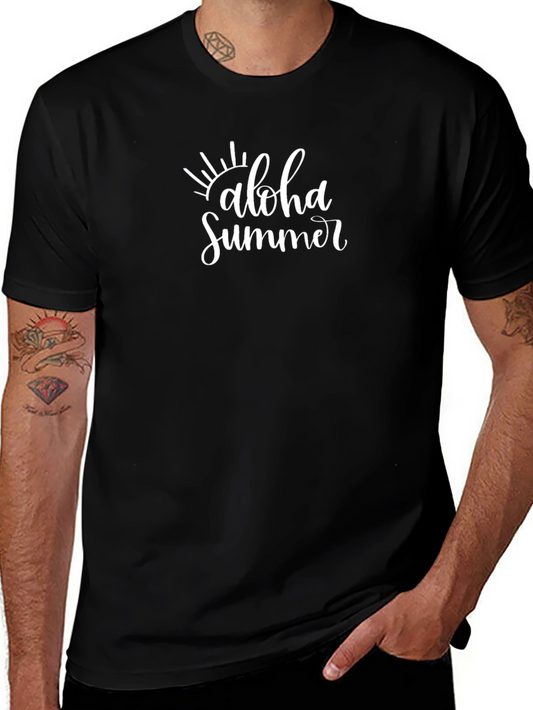 Aloha Summer Black T-Shirt