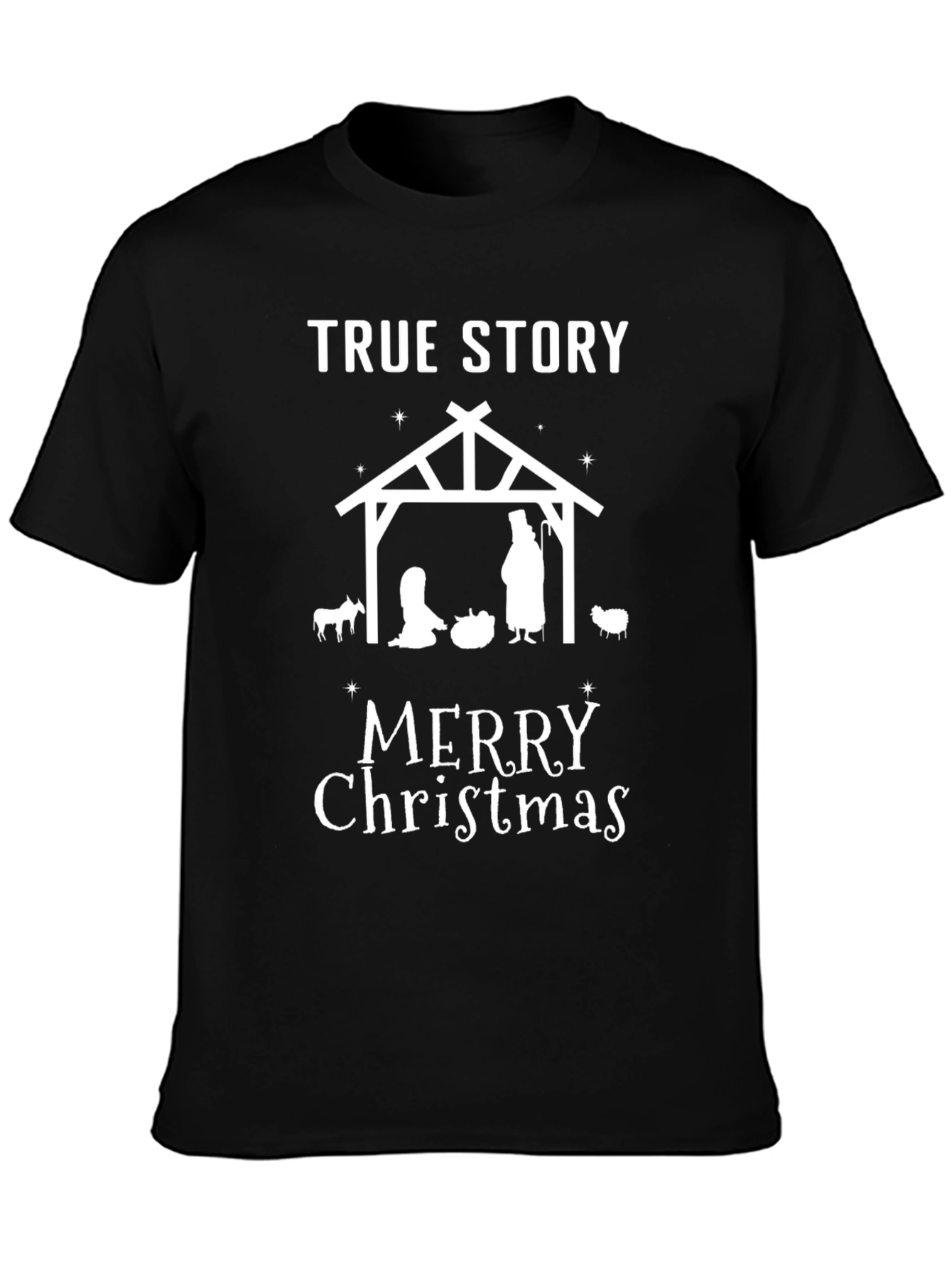 True Story Merry Christmas Nativity Graphic Tee
