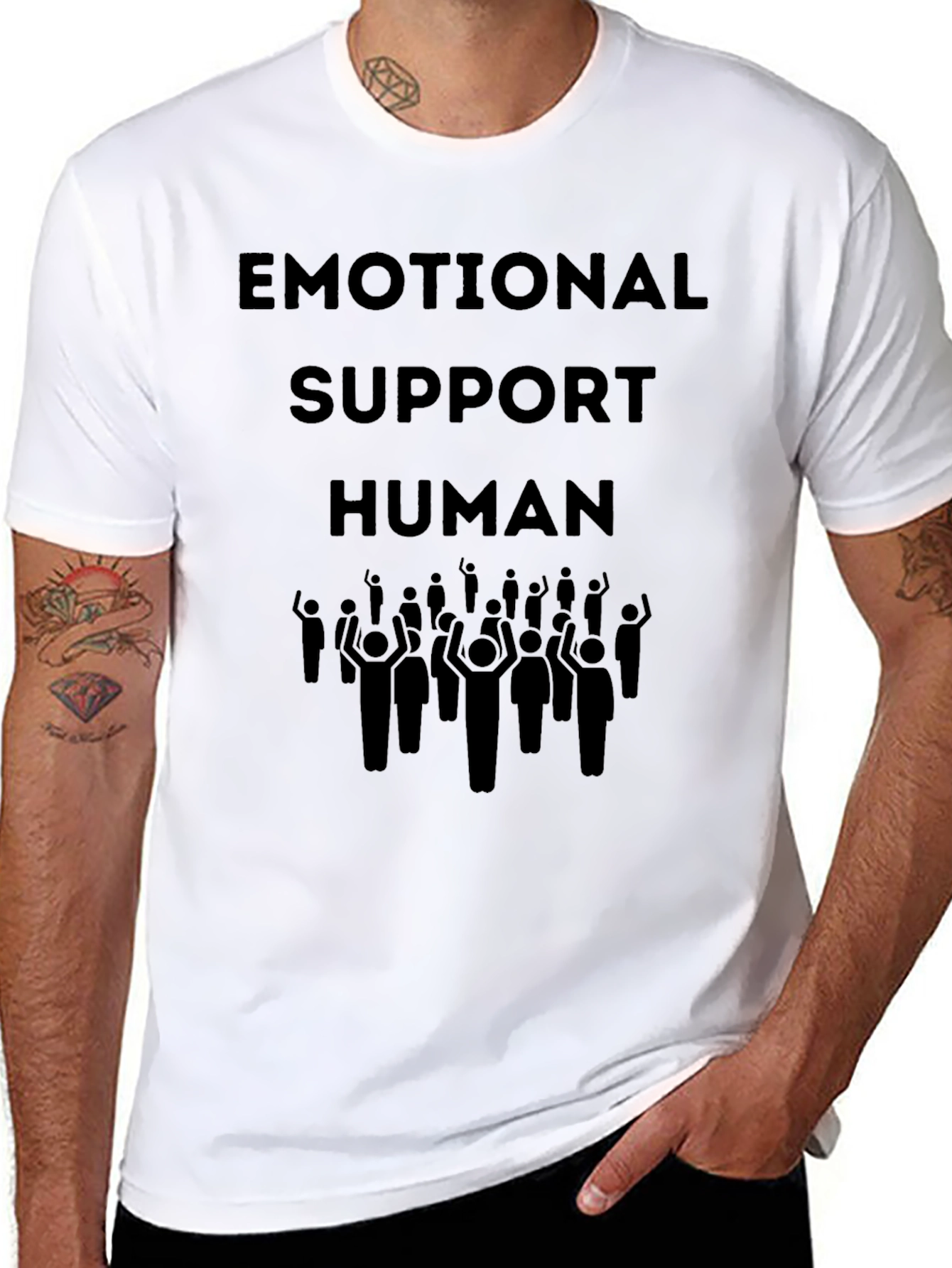 Emotional Support Human Graphic T-Shirt