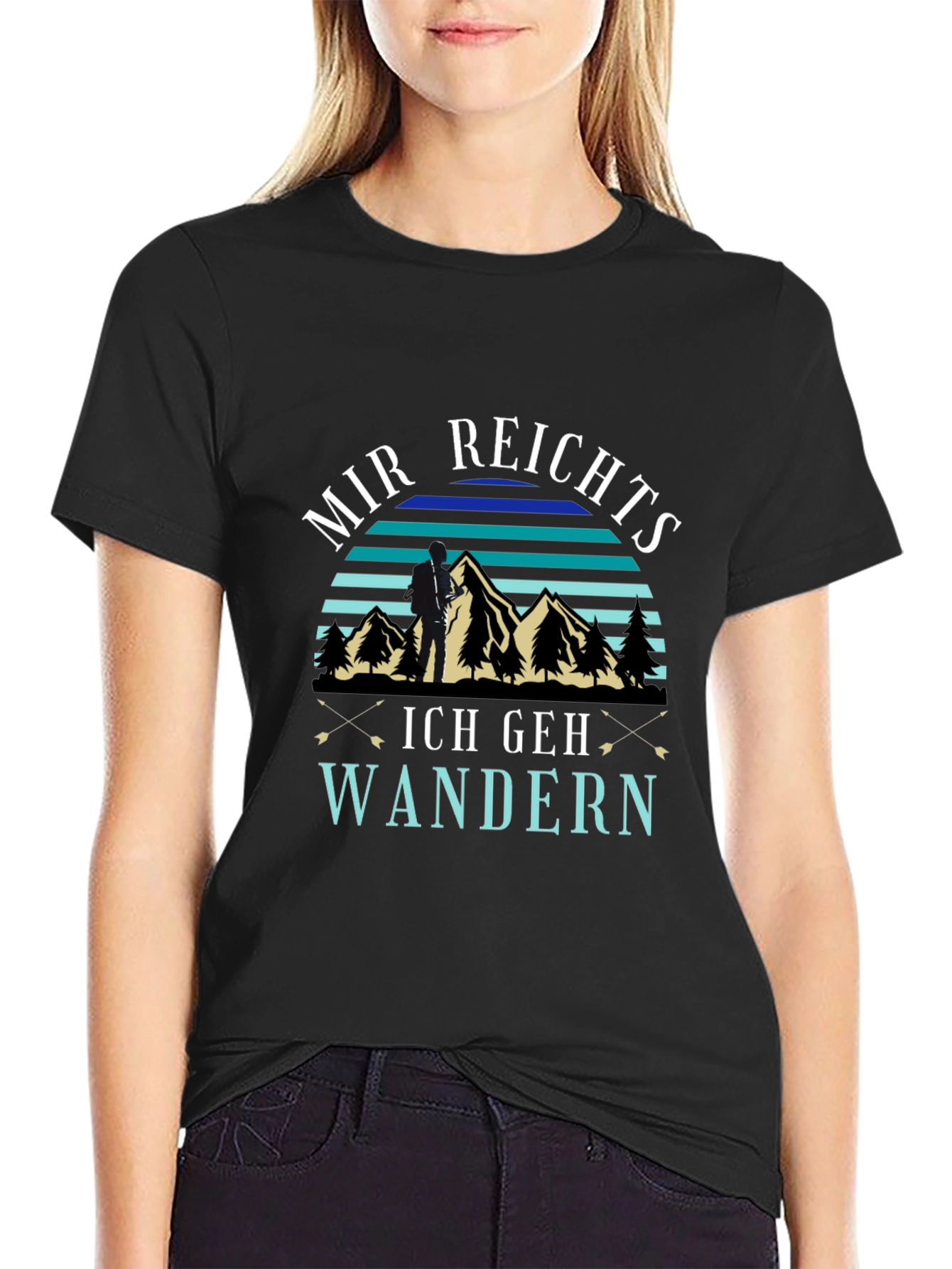 Mir Reichts Ich Geh Wandern Black T-Shirt