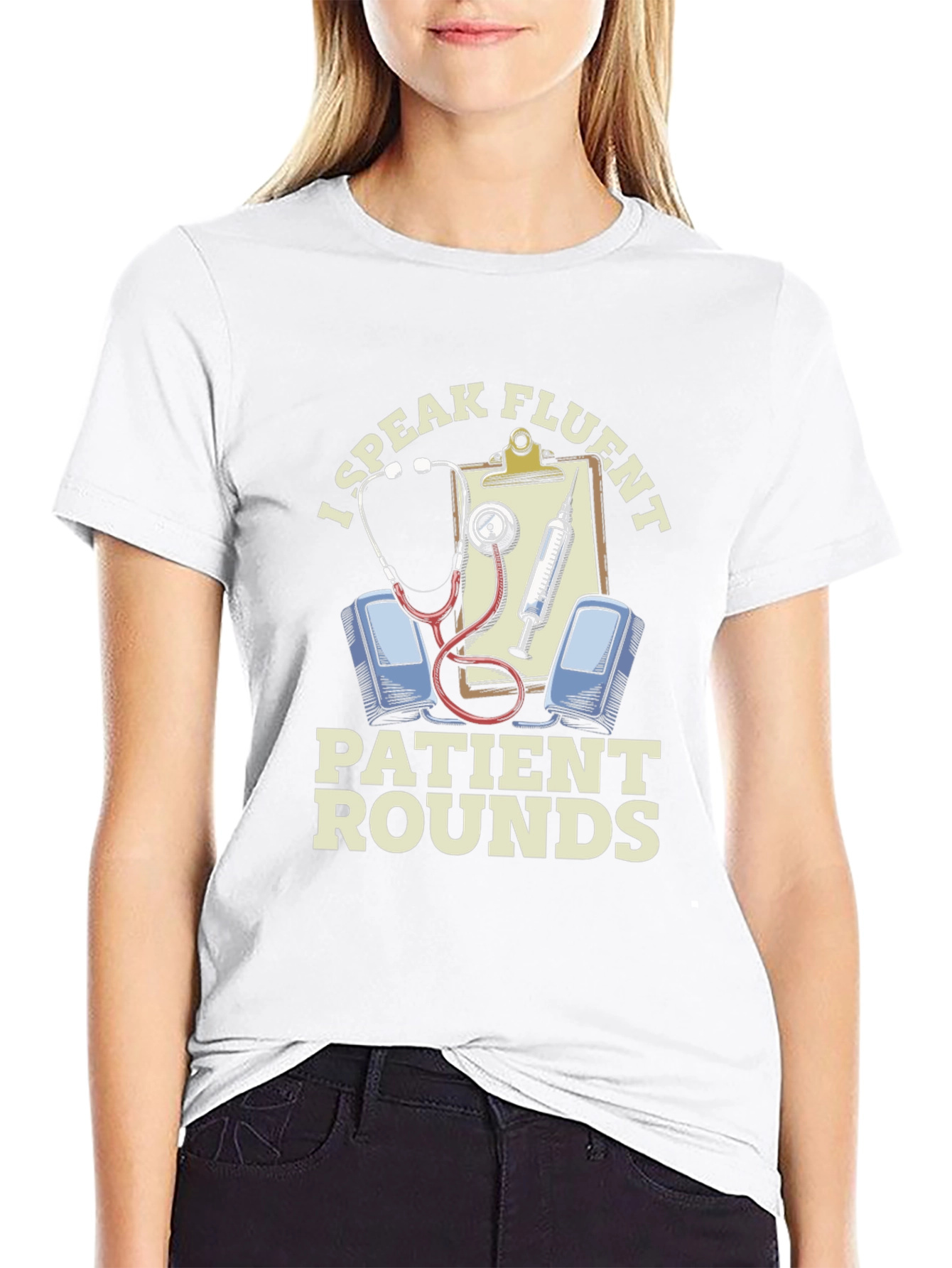 Fluent Patient Rounds Black Graphic T-Shirt