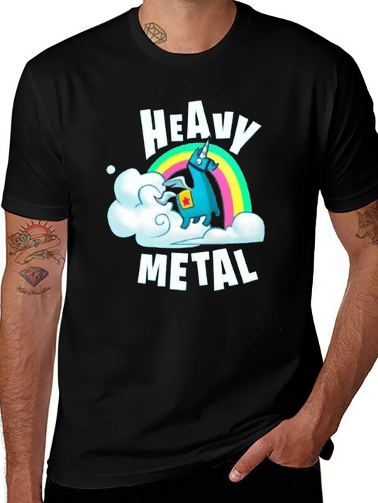 Heavy Metal Llama T-Shirt - Black Graphic Tee
