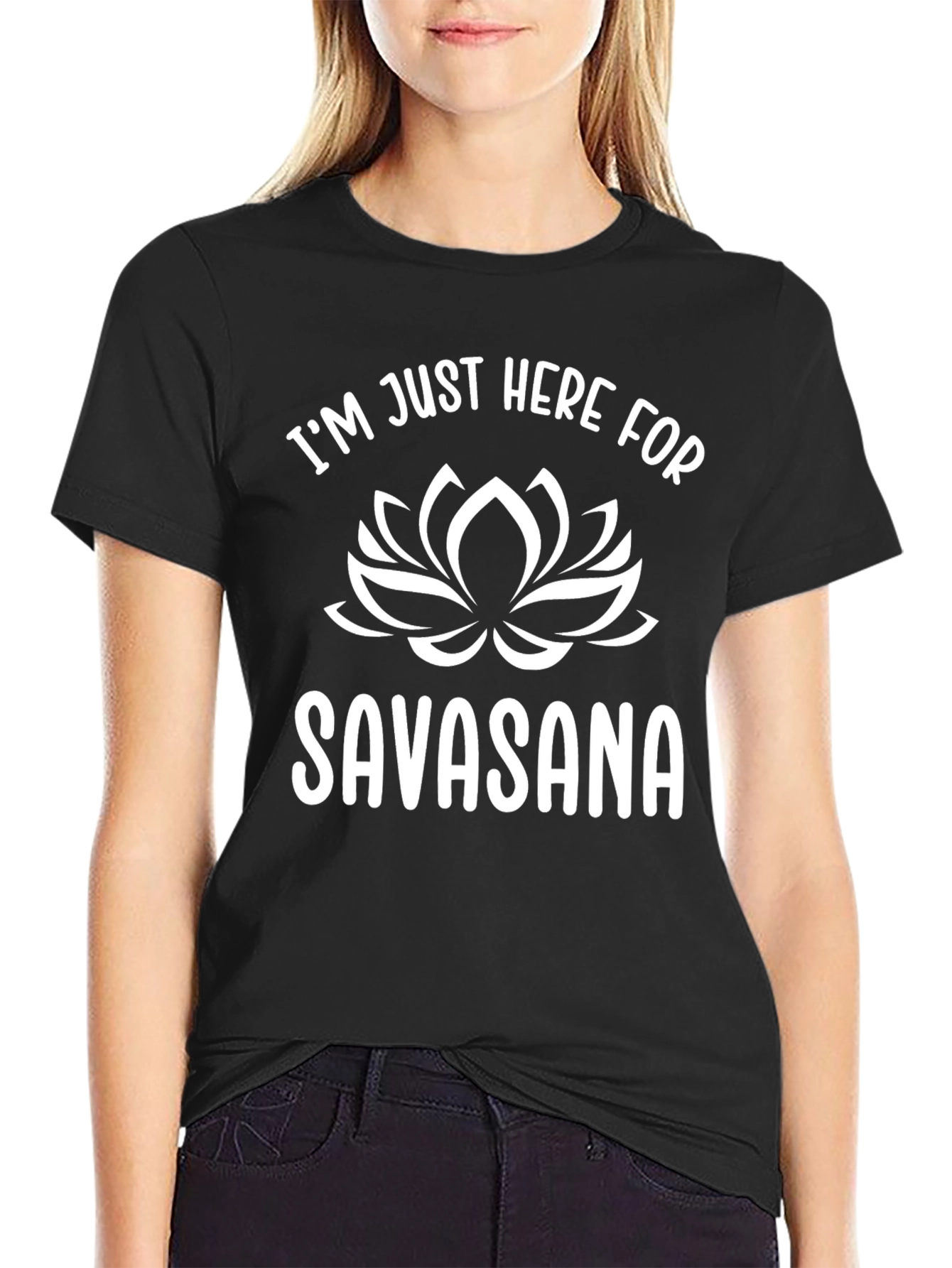 Yoga Savasana T-Shirt: Funny Lotus Design Tee
