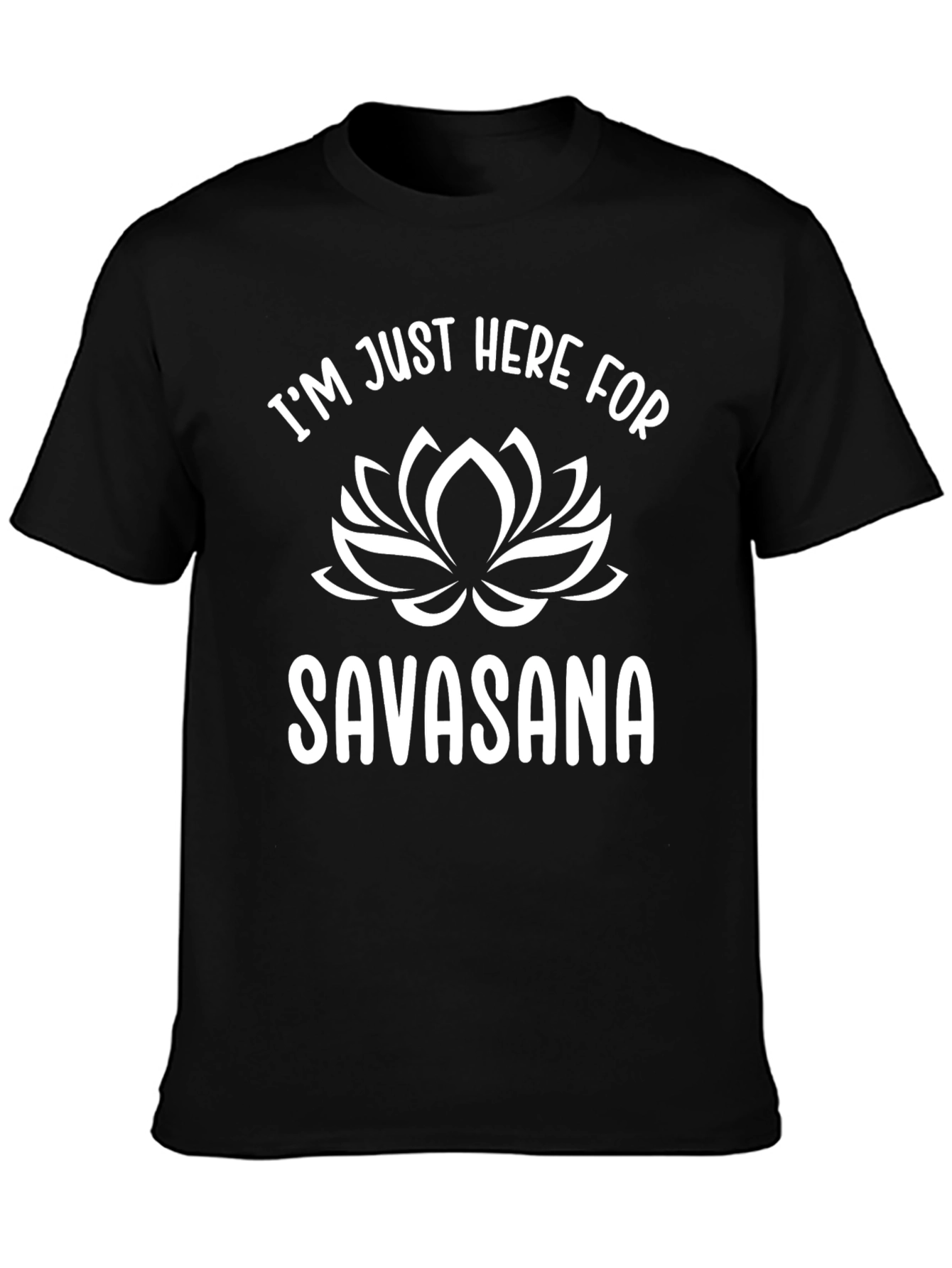 Yoga Savasana T-Shirt: Funny Lotus Design Tee