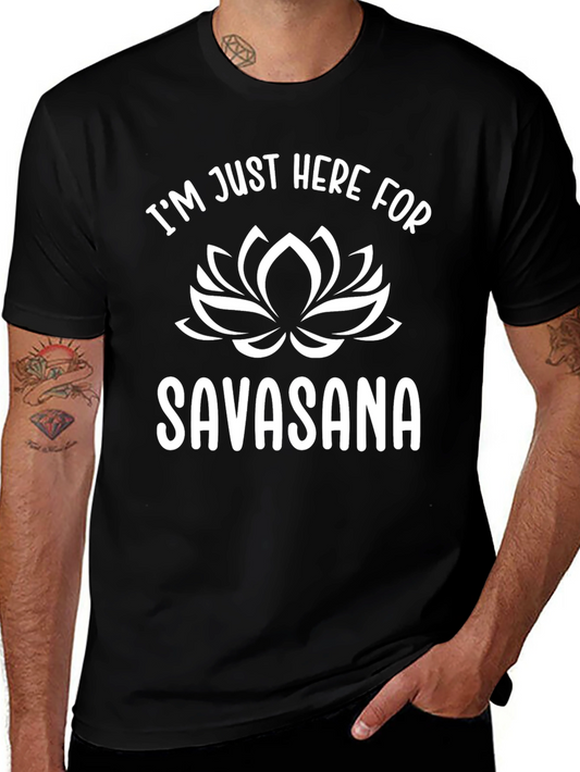 Yoga Savasana T-Shirt: Funny Lotus Design Tee