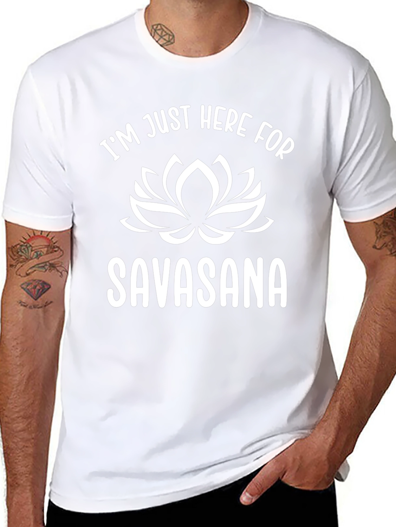 Yoga Savasana T-Shirt: Funny Lotus Design Tee