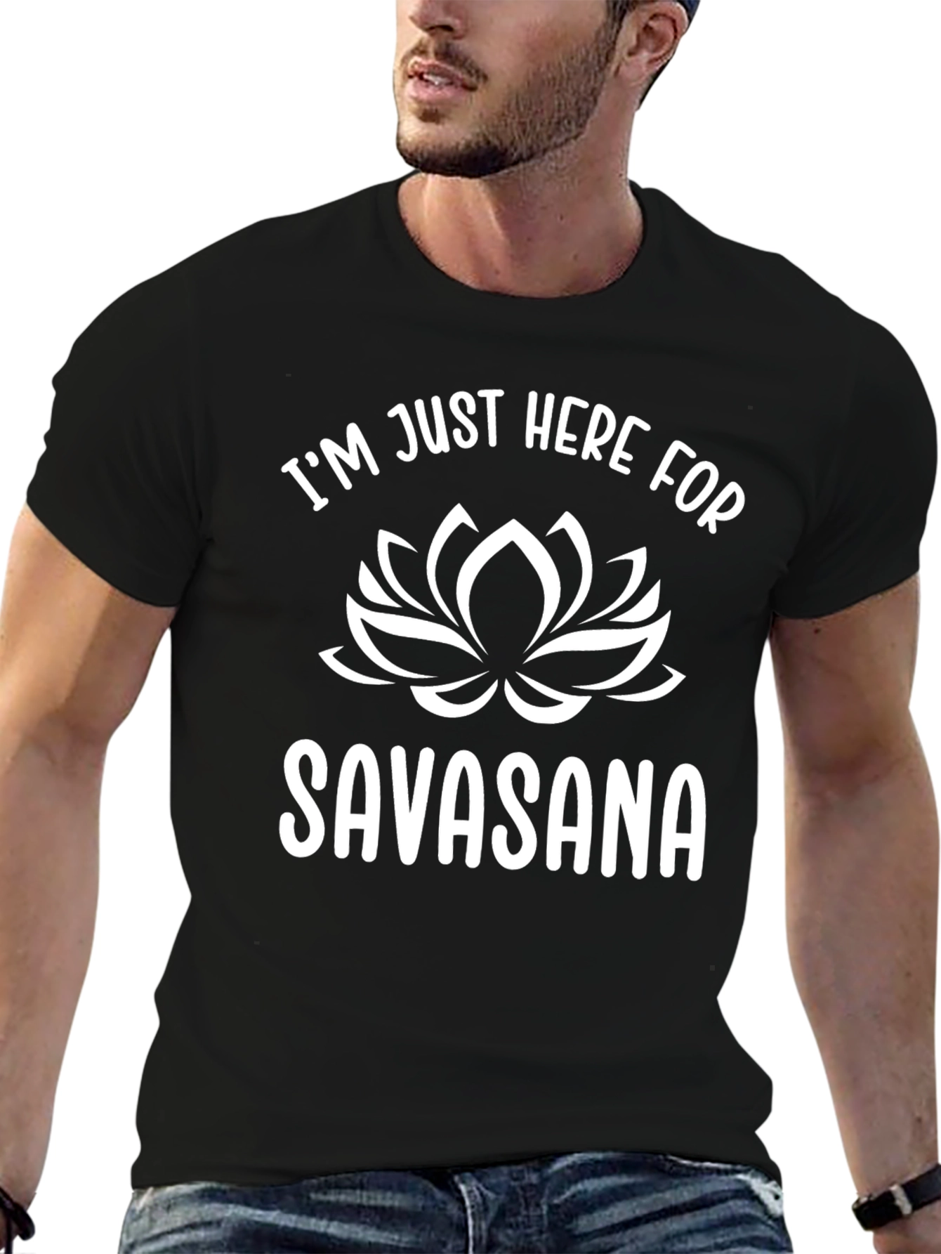 Yoga Savasana T-Shirt: Funny Lotus Design Tee
