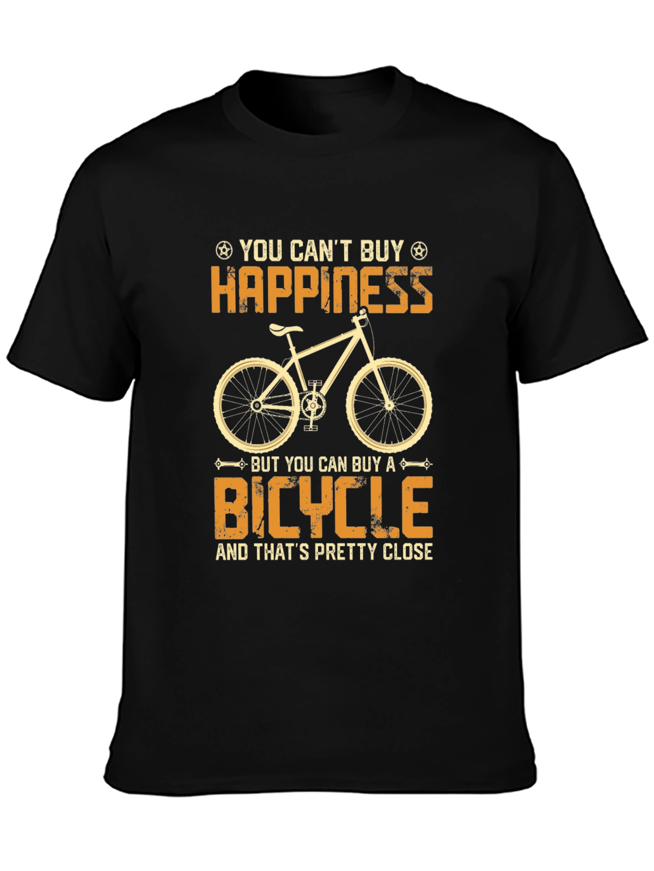 Happiness Bicycle Graphic T-Shirt