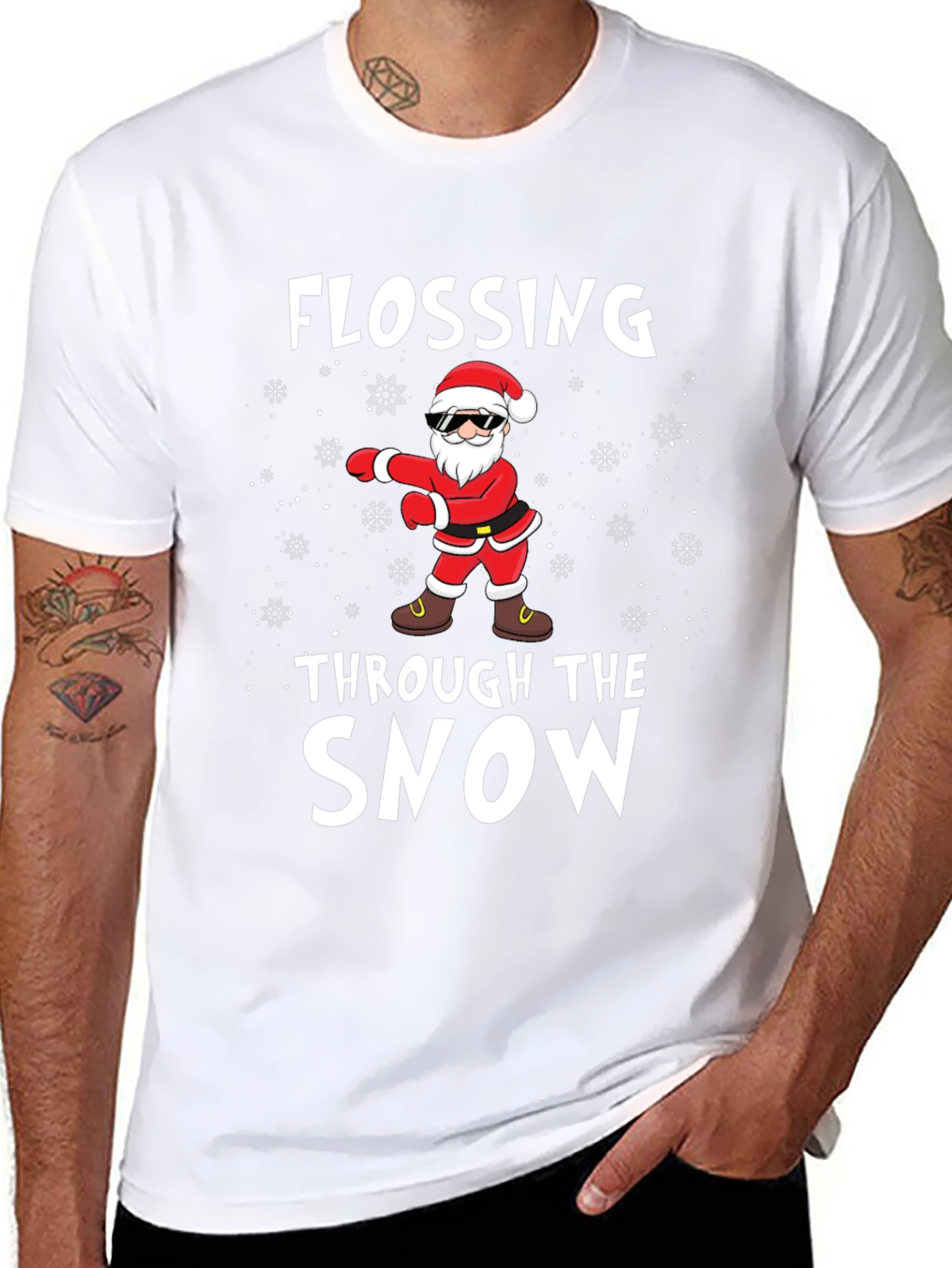 Flossing Santa T-Shirt - Holiday Fun