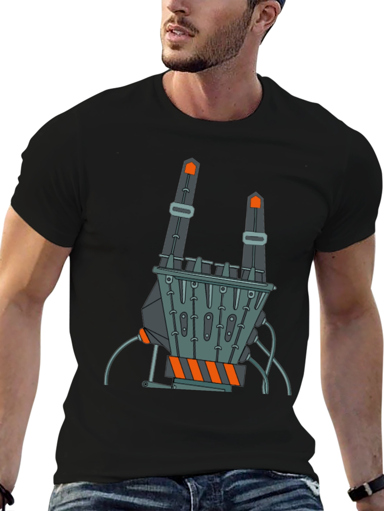 Robotic Hand Graphic Tee - Rock On!
