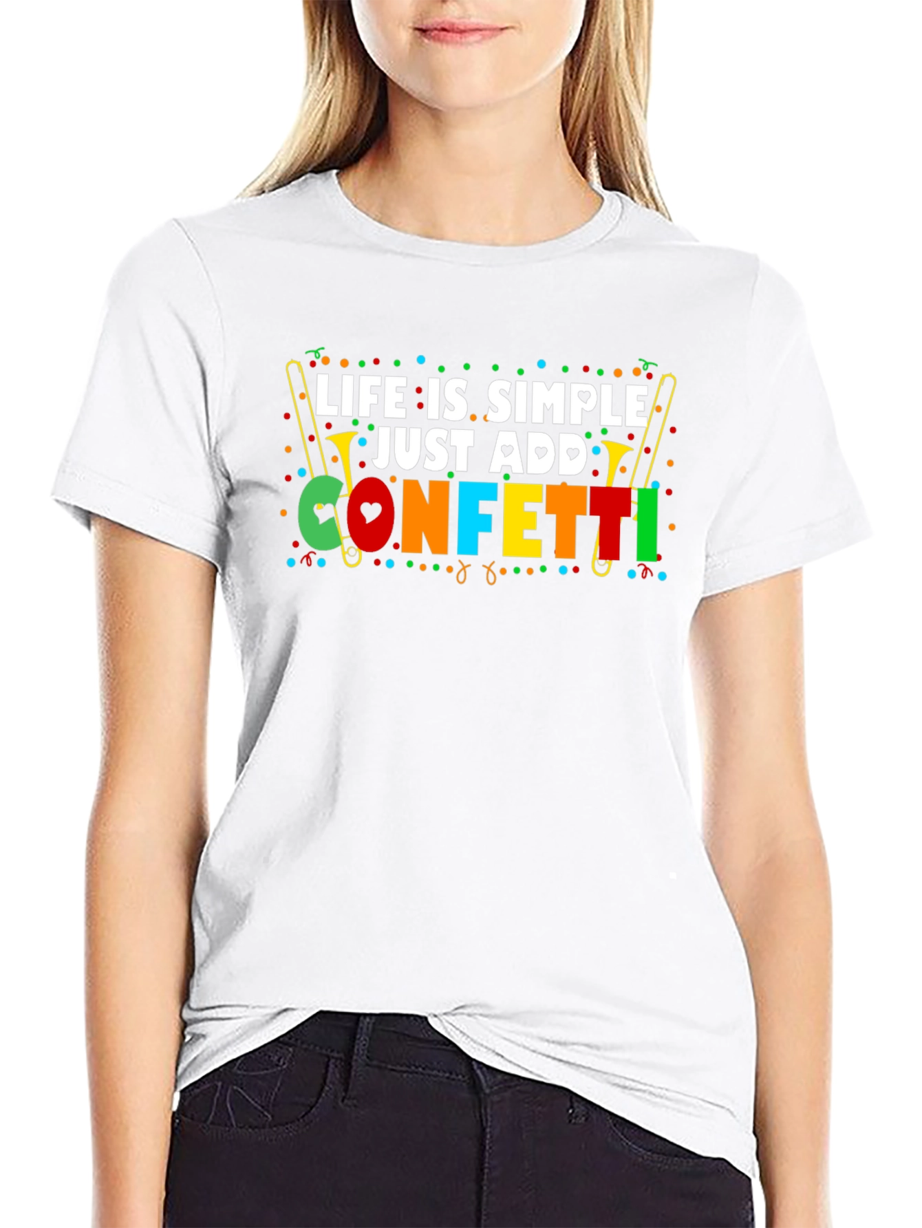 Life is Simple Just Add Confetti Graphic Tee